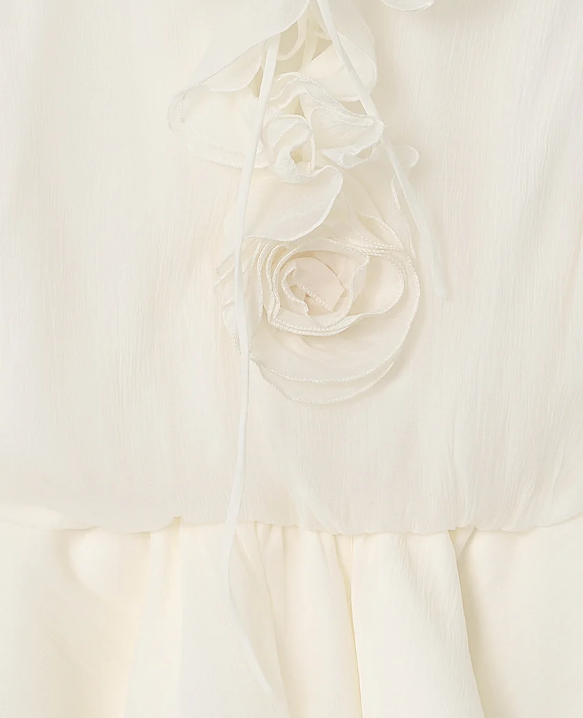 Pimkie Robe courte en voile avec volants et fleurs