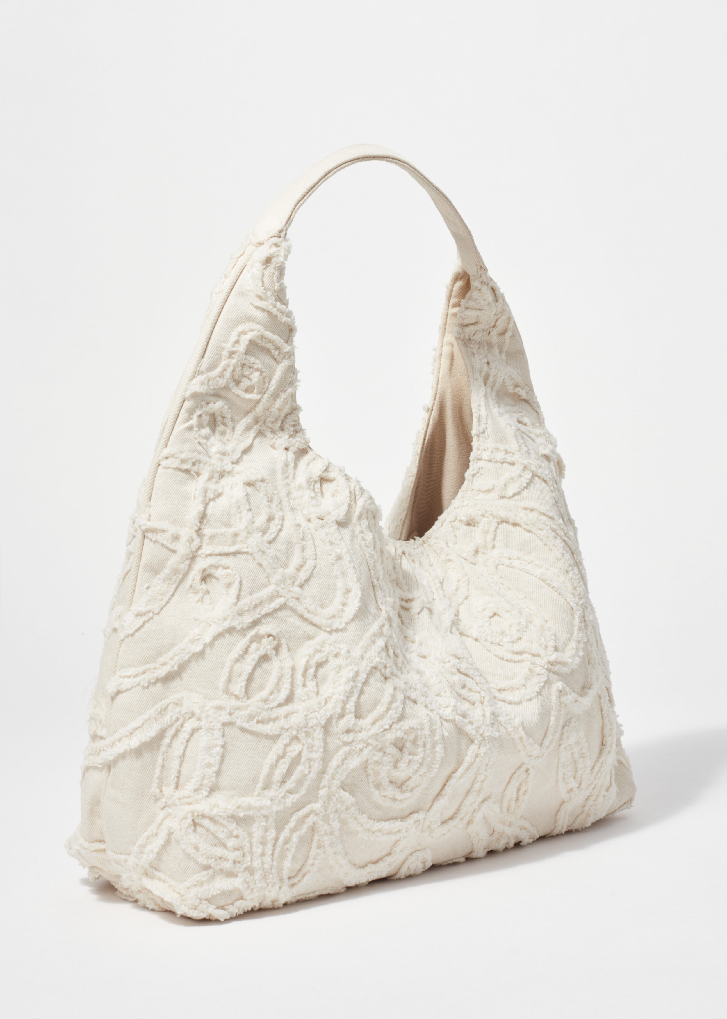 & Other Stories SMALL APPLIQUÉD DENIM TOTE BAG