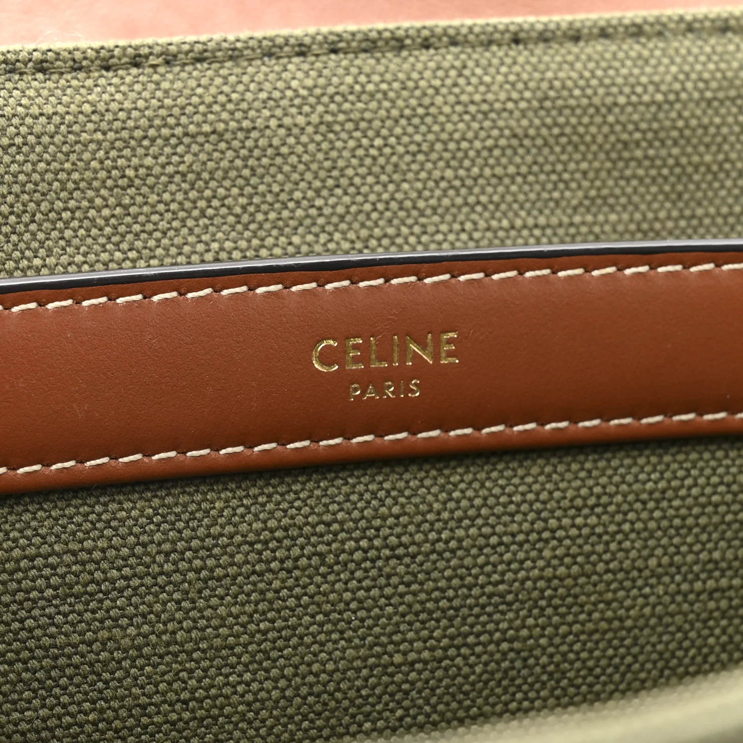 Canvas Calfskin Medium Soft 16 Top Handle Bag Khaki Tan - Top Club