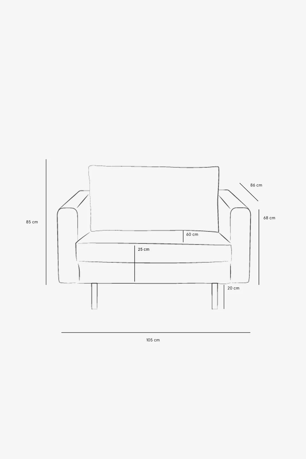 The Duchess loveseat boucl&eacute; ecru