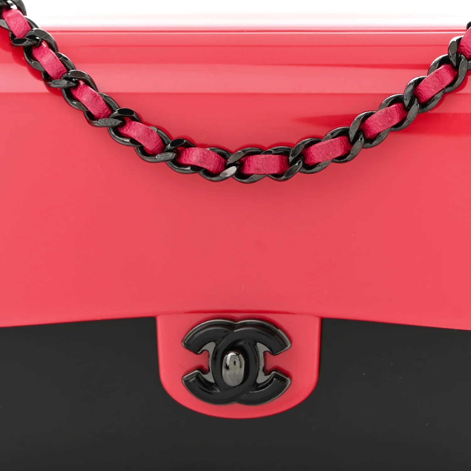 Plexiglass Plexi Coco Bag Pink Black - Top Club