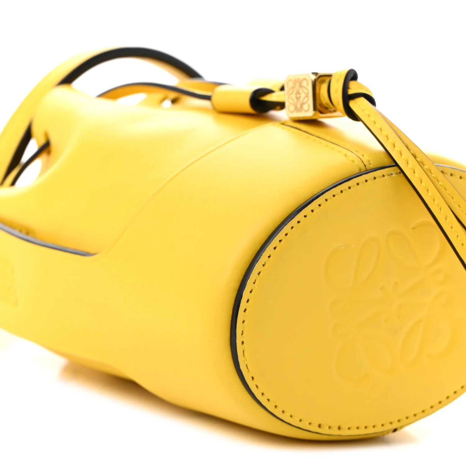 Calfskin Mini Balloon Bucket Bag Yellow - Top Club