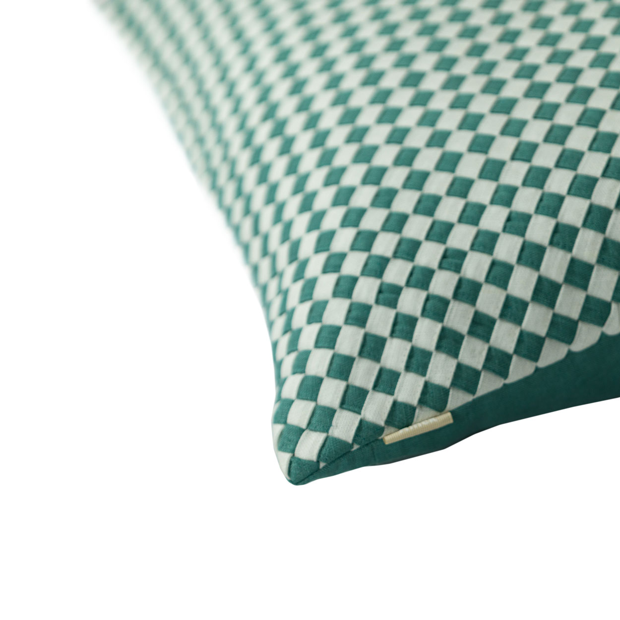 Kussen linnen Woven Seablue/offwhite