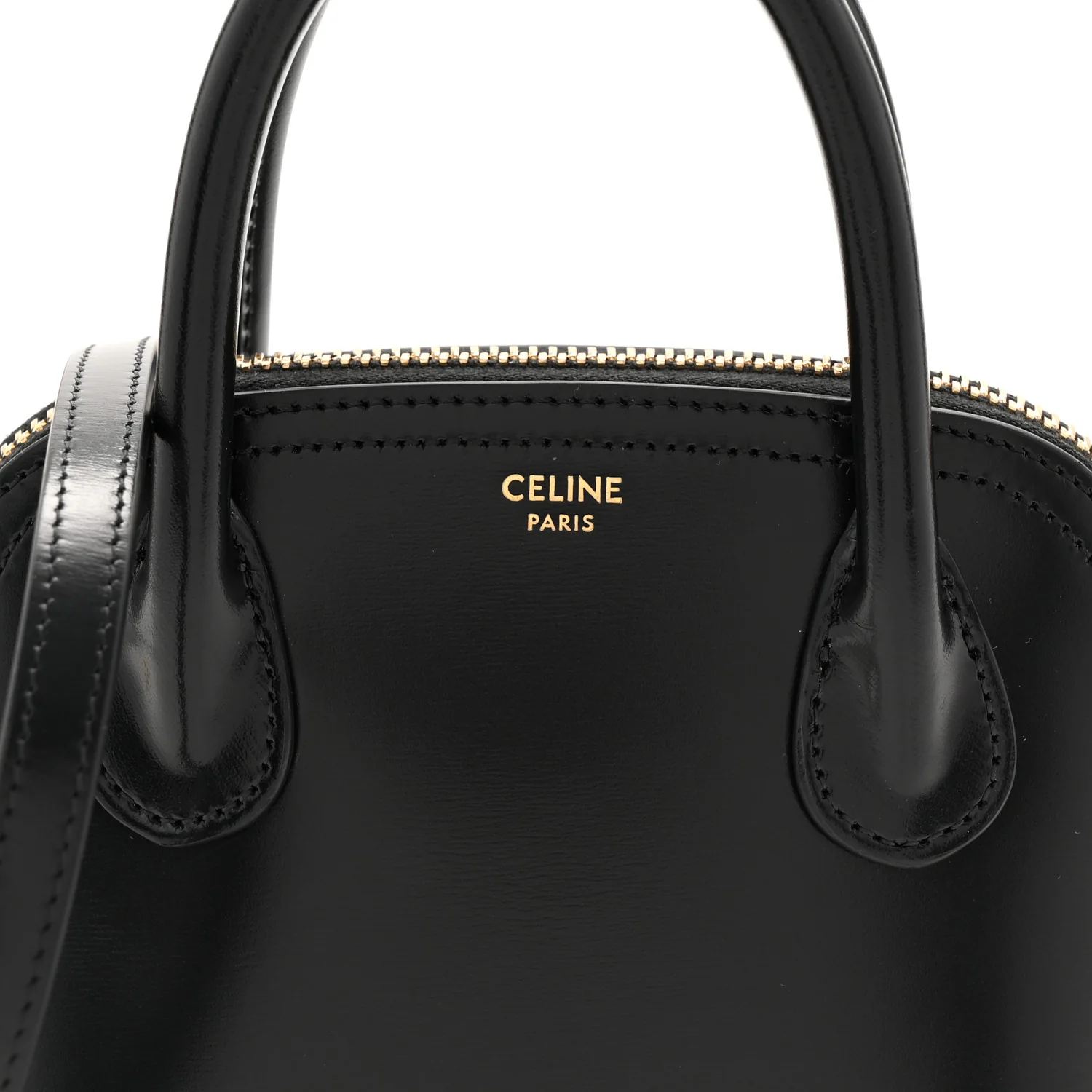 Shiny Calfskin Mini Honorine Bag Black - Top Club