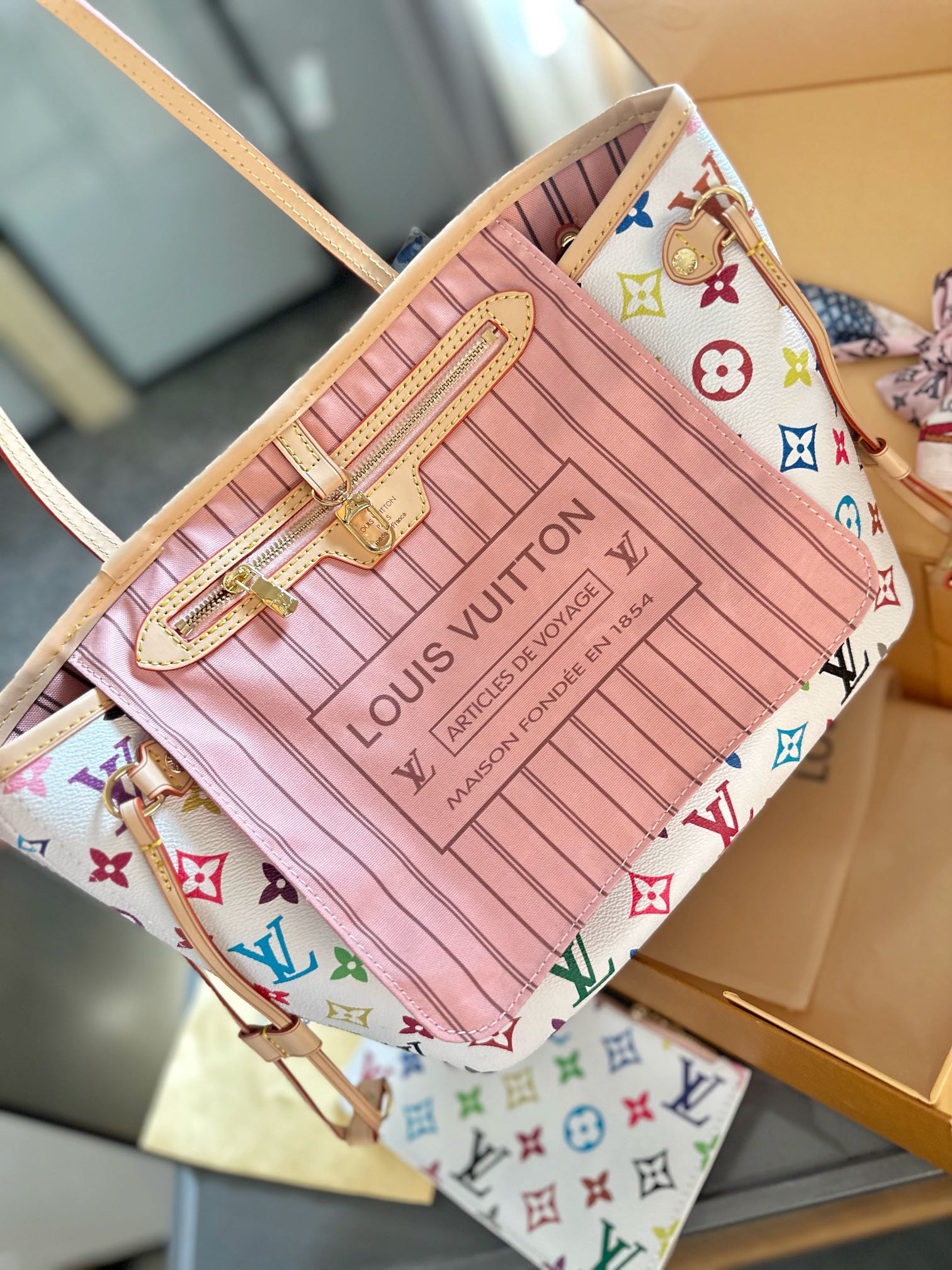 L  Neverfull new arrival tote bag size; 28 cm - Top Club