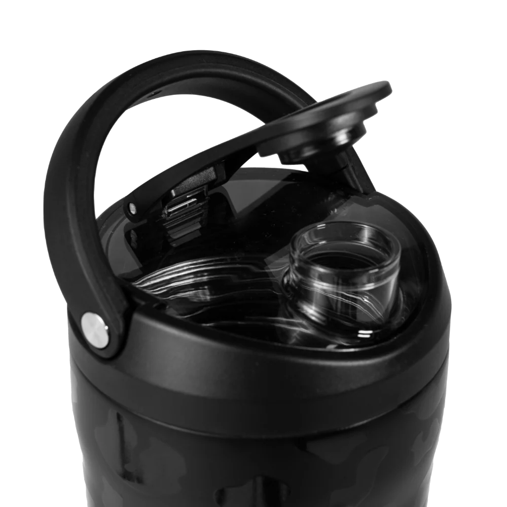 Insulated Shaker 24oz FreeSip® Stainless Steel Water Bottle - Black