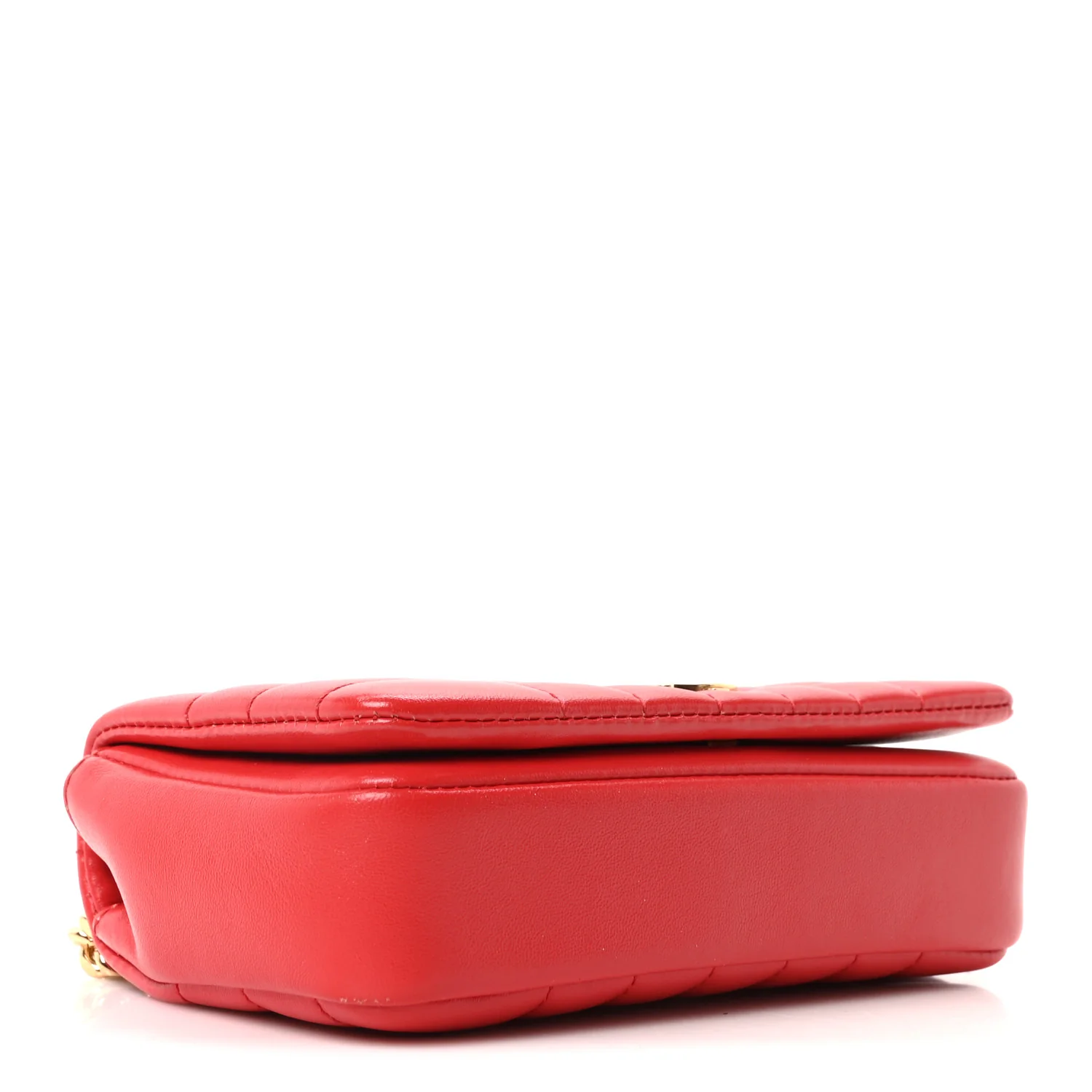 Lambskin Quilted Mini Lola Bag Bright Red - Top Club