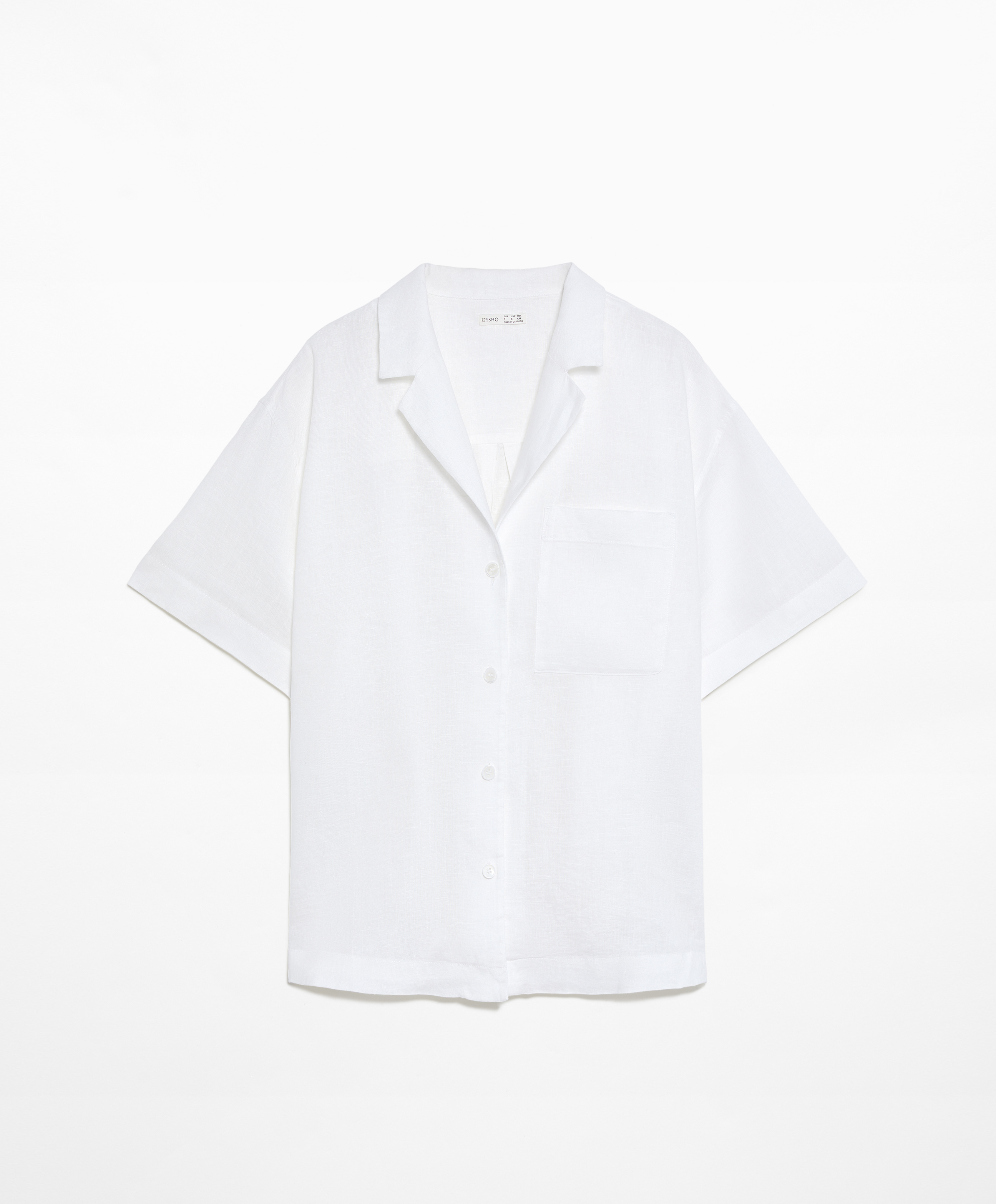OYSHO 100% linen short sleeve shirt