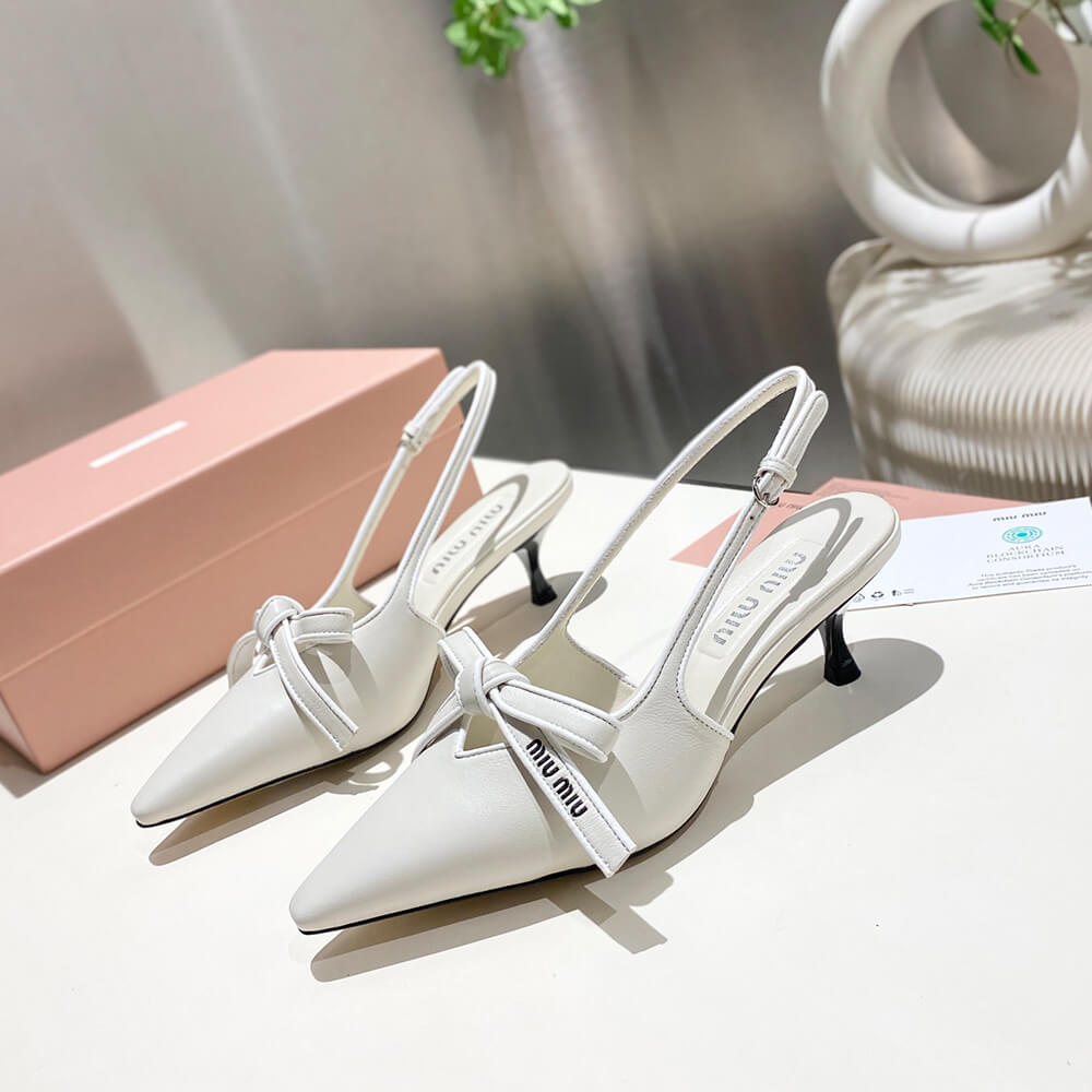 MiuMiu Nappa leather slingback pumps - Top Club