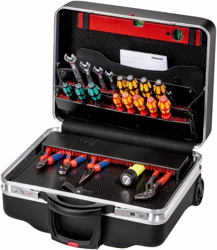 Parat Cassetta degli attrezzi Classic Kingsize Roll neo TSA Lock�?CP-7 (misura XL/borsa degli attrezzi senza contenuto, arrotolabile/trolley per attrezzi, nero) 789570171