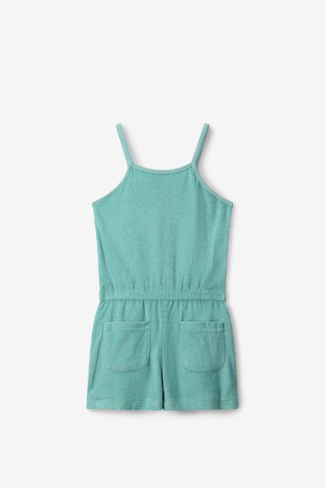 Groene badstof playsuit