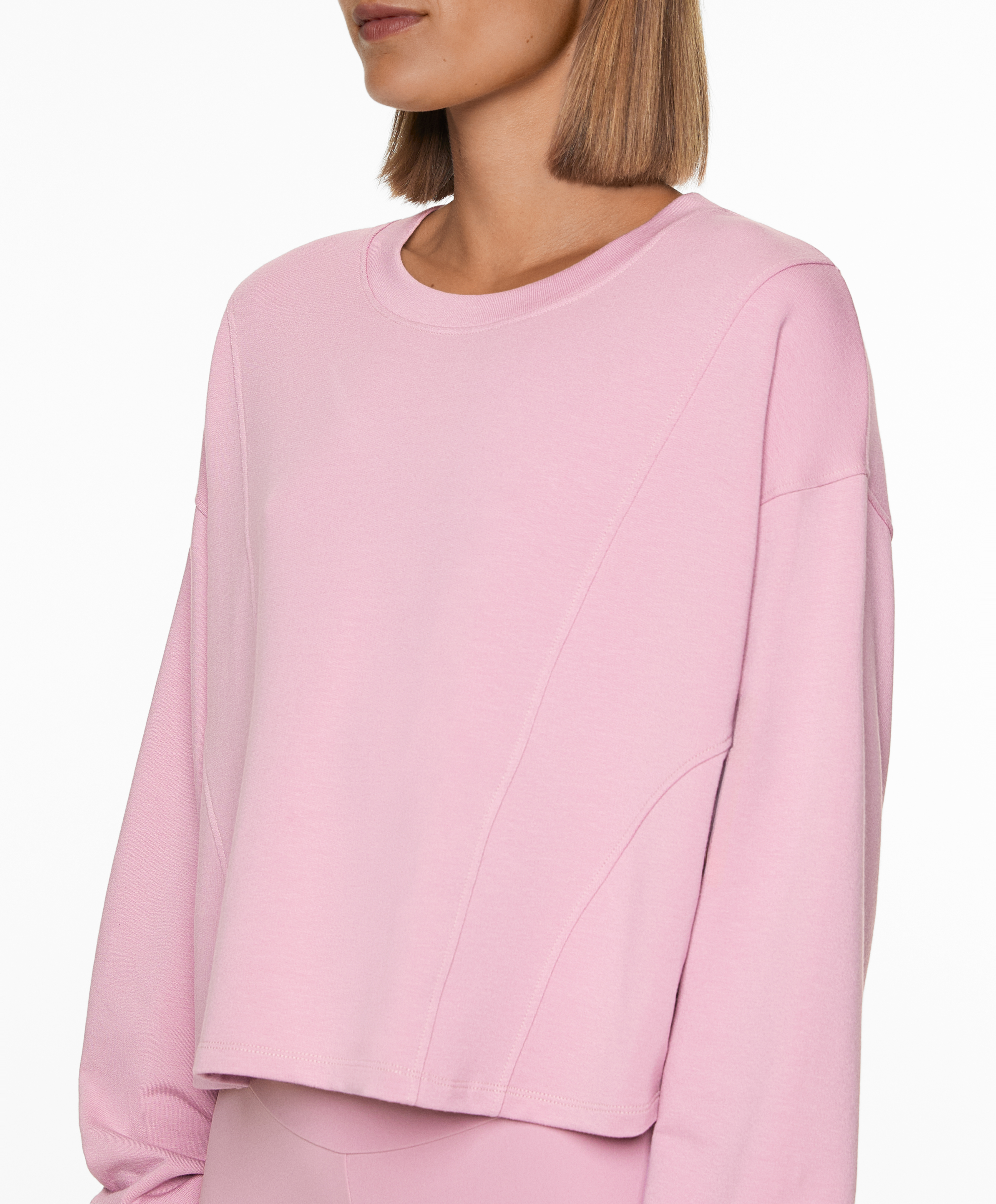 OYSHO Crop sweatshirt with cotton and modal