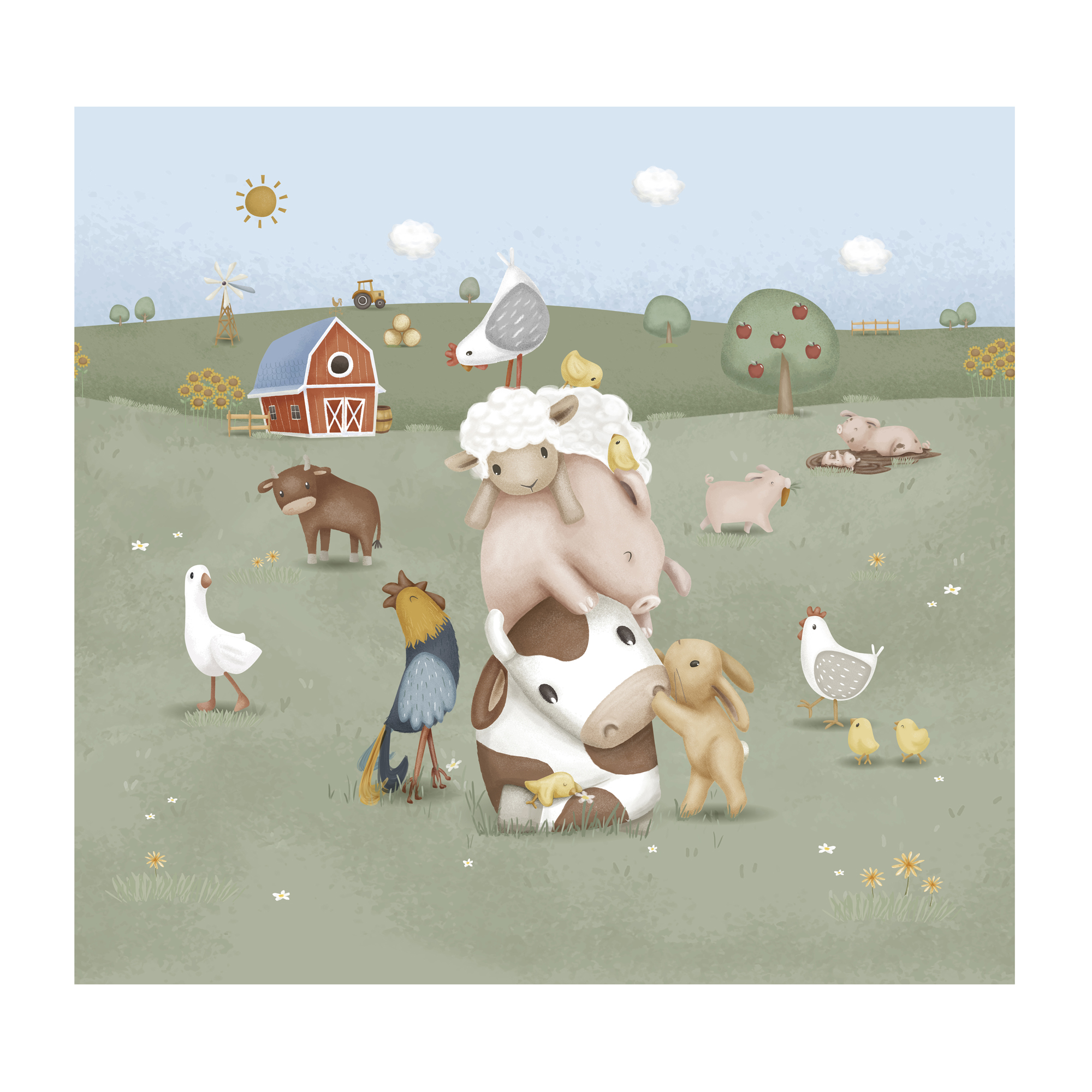 Fotobehang Little Farm