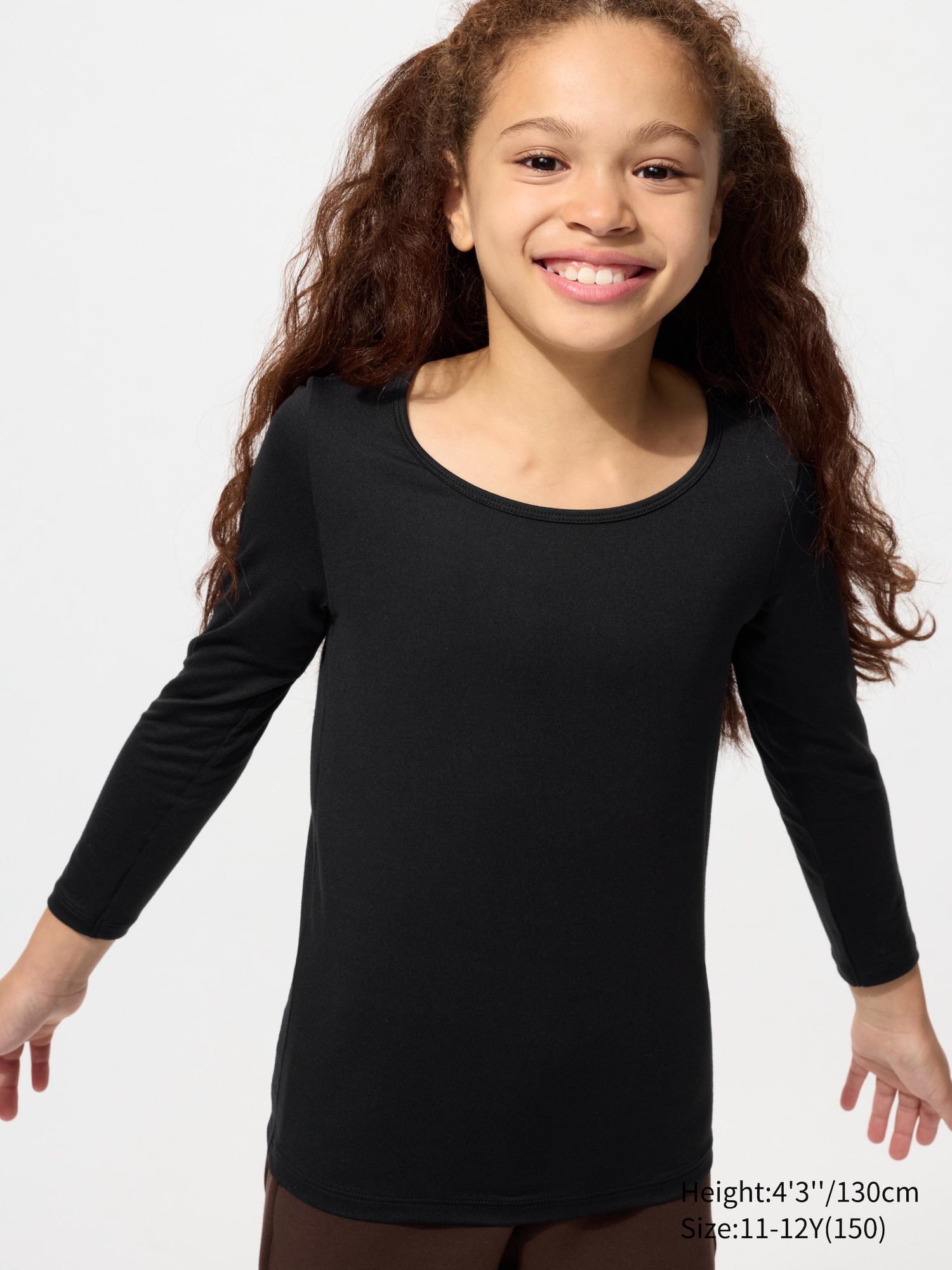 KIDS HEATTECH Scoop Neck Long Sleeve T-Shirt