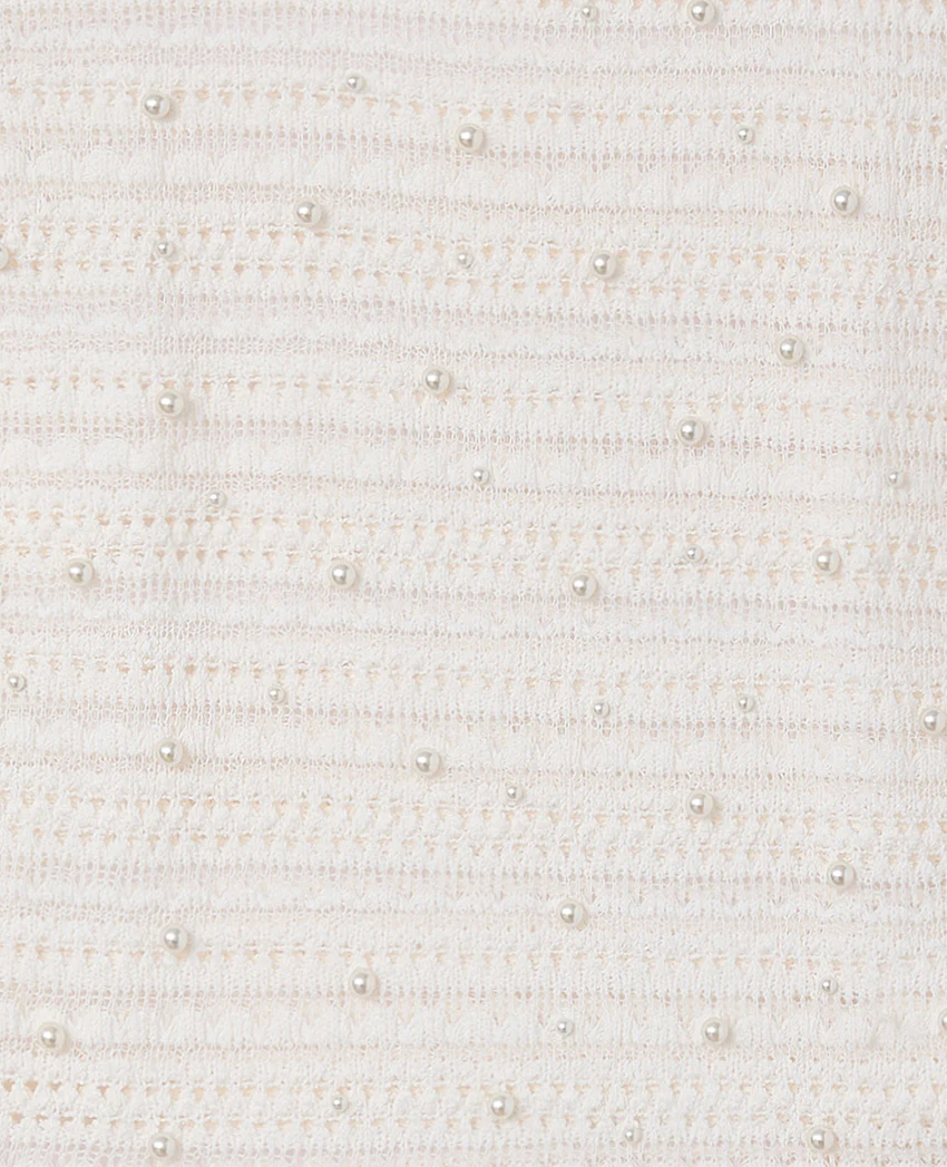 Pimkie Top en maille ajourée avec perles et nouettes