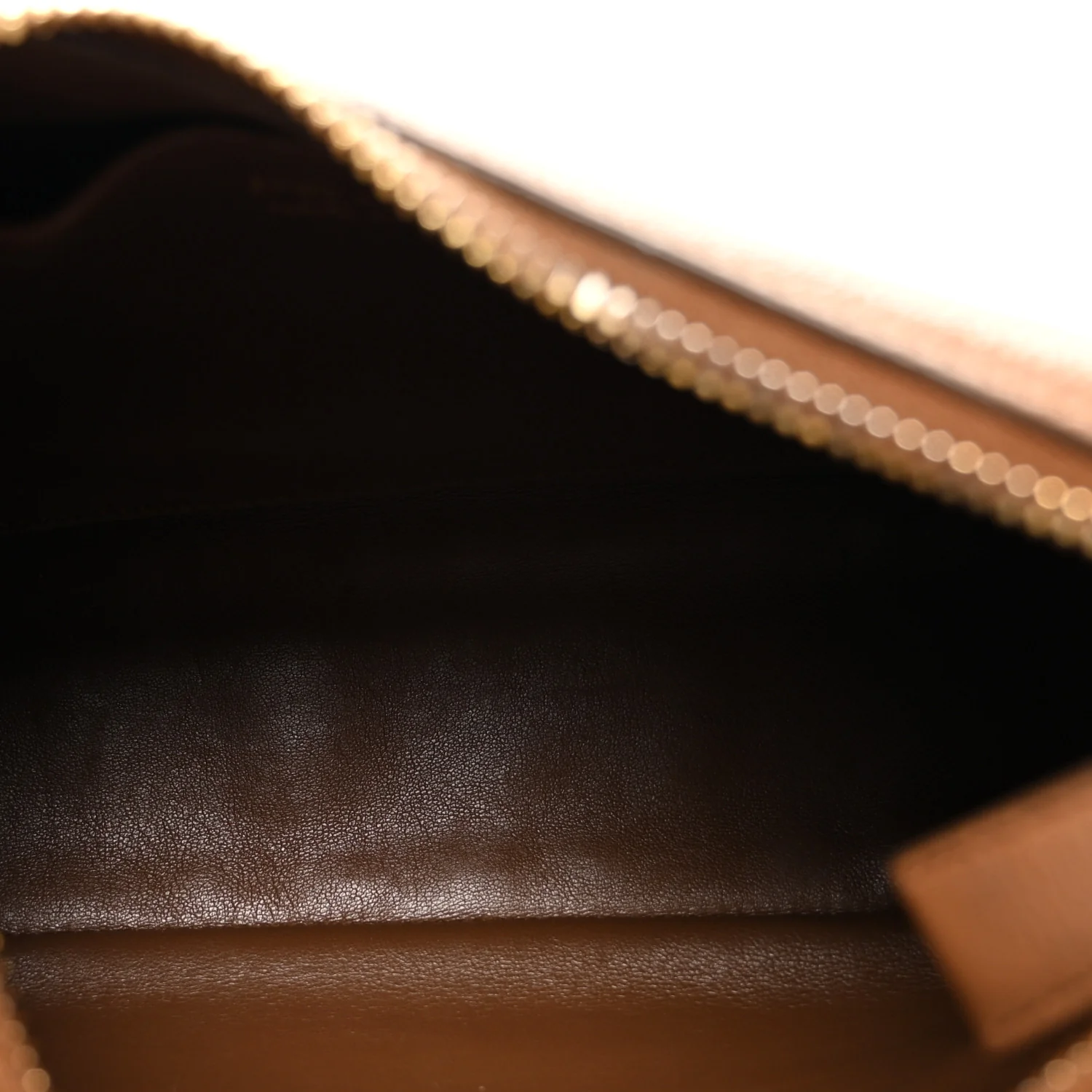 Vitello Daino Soft Zippered Hobo Shoulder Bag Caramel - Top Club