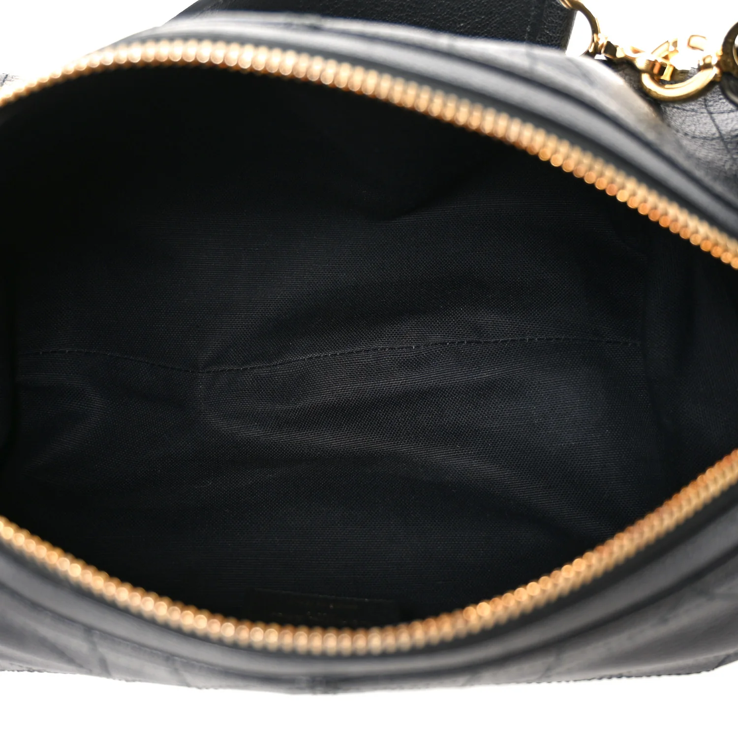 Shiny Grained Calfskin Macrocannage Medium D-Journey Bag Black - Top Club