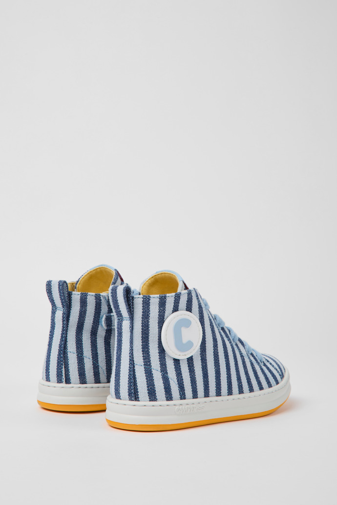 Runner blue and white textile sneakers for children