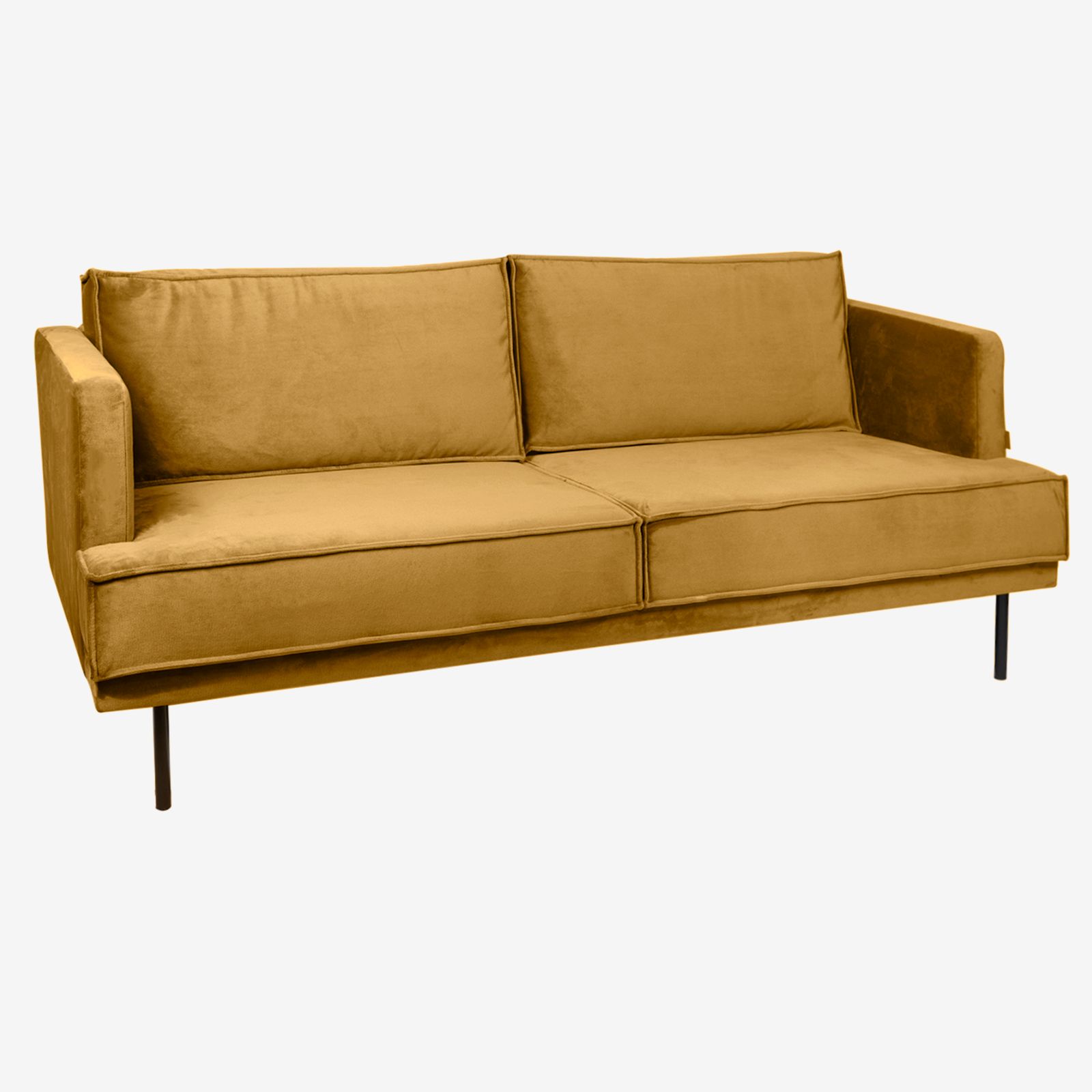 The Duchess velvet bank 2.5-zits Juke okergeel