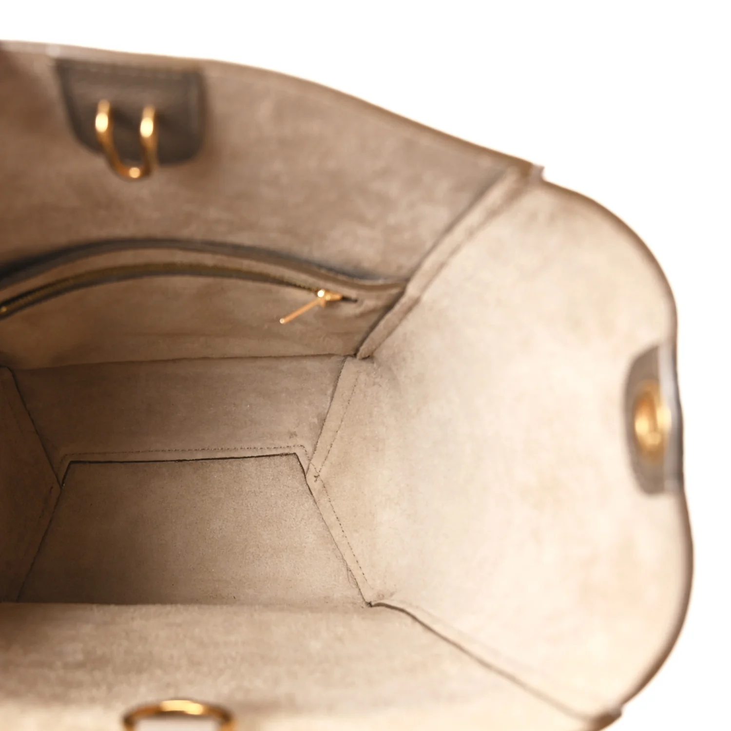 Soft Grained Calfskin Small Sangle Bucket Bag Taupe - Top Club