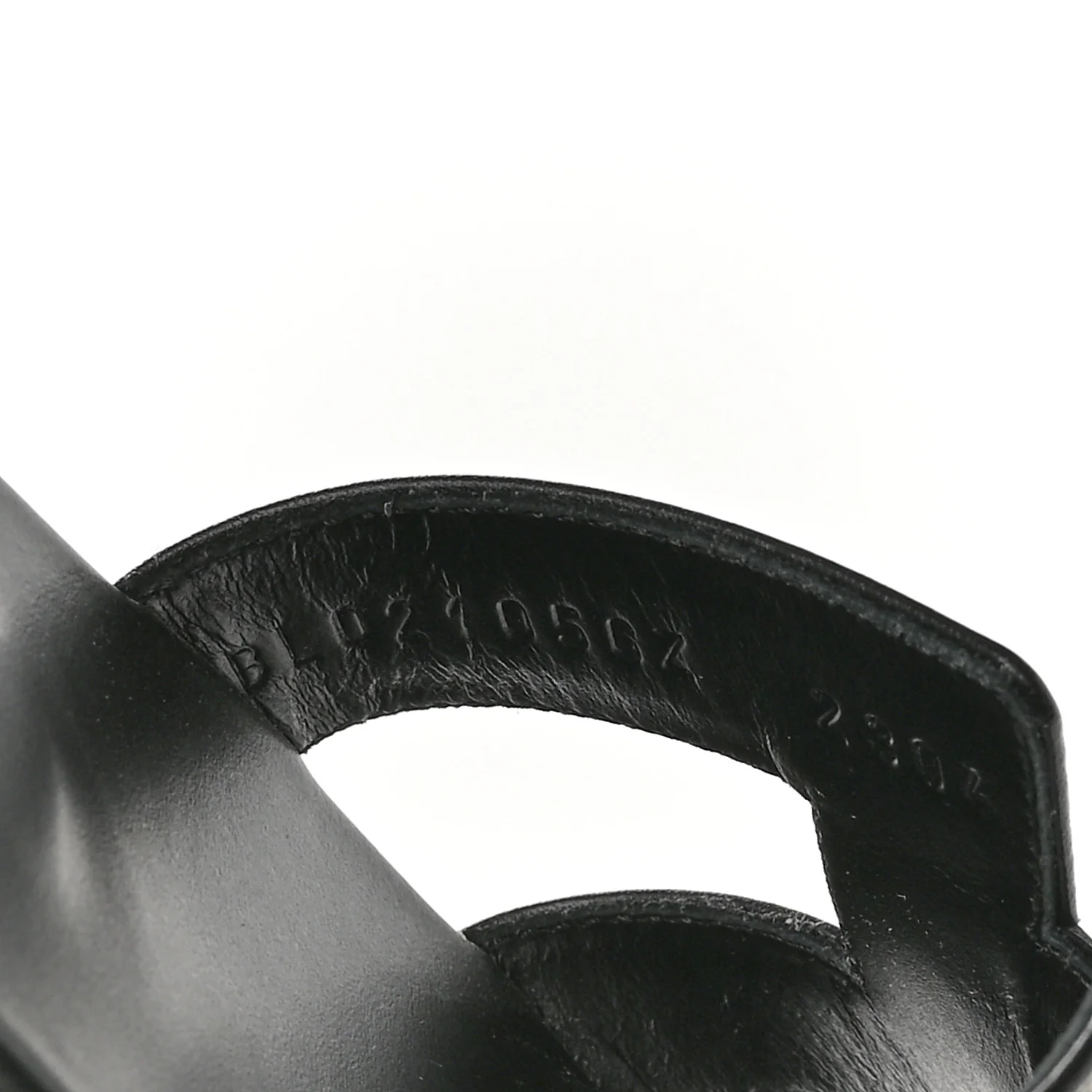 Box Calfskin Oran Sandals 36.5 Black - Top Club