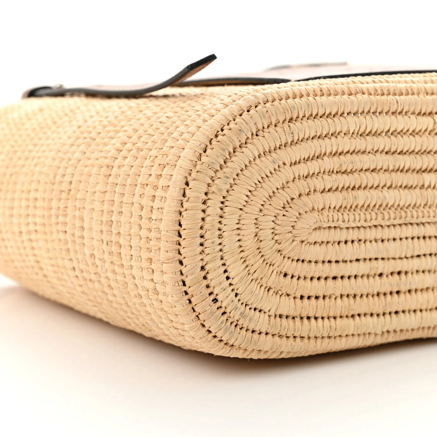 Raffia Small Square Basket Tote Bag Natural Tan - Top Club
