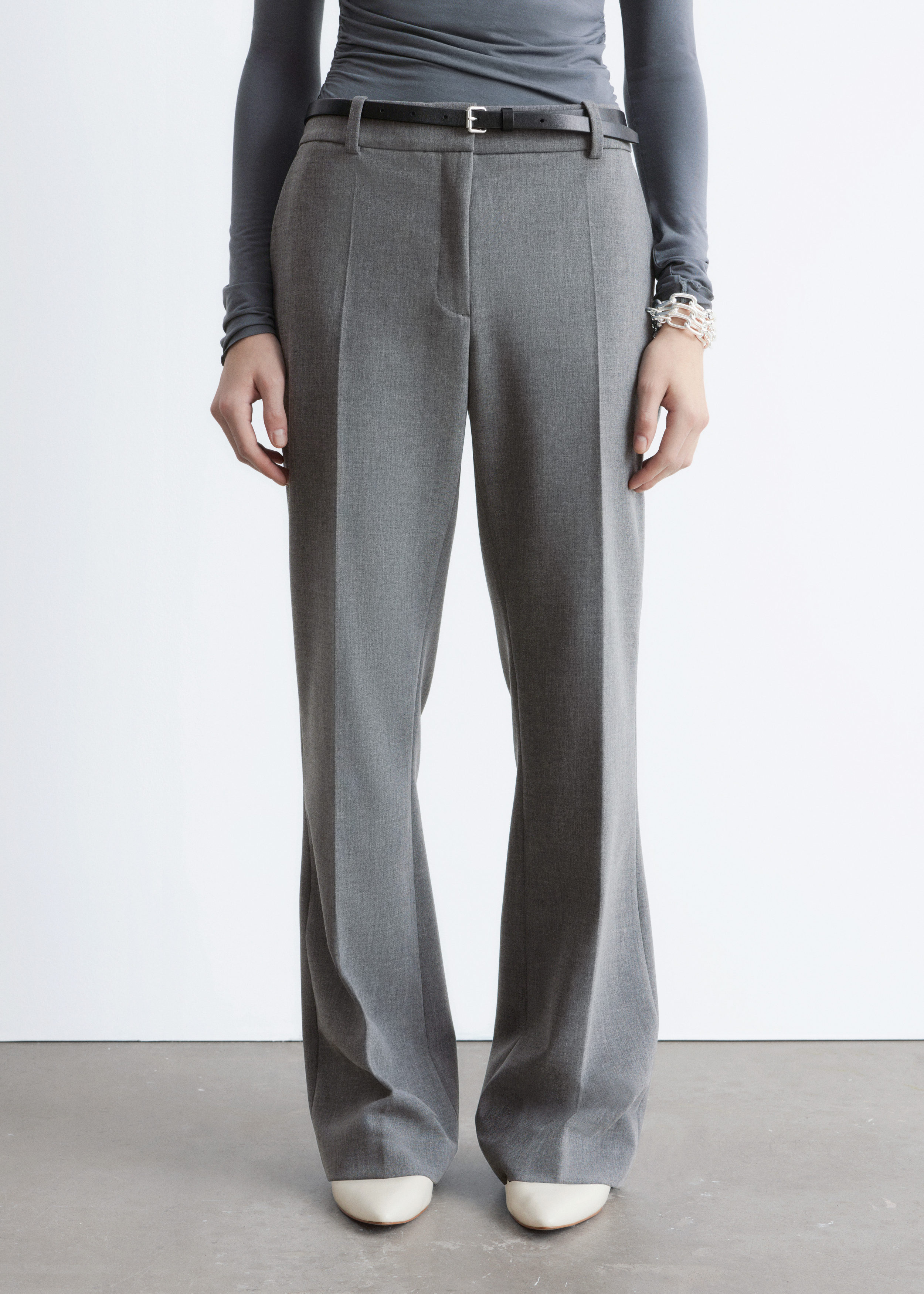 & Other Stories FLARED PRESS-CREASE TROUSERS