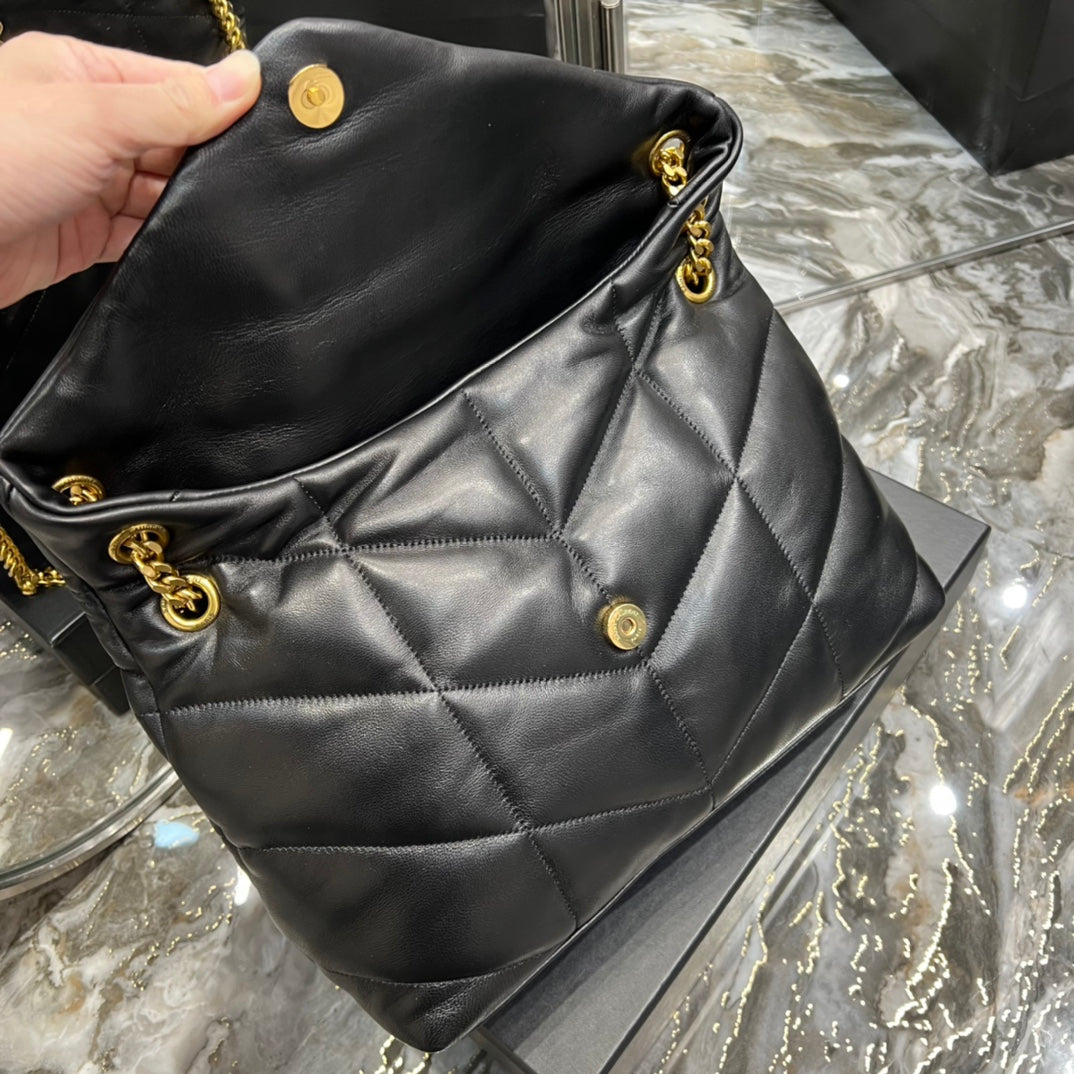 Y PUFFER MEDIUM BAG IN QUILTED LAMBSKIN - Top Club