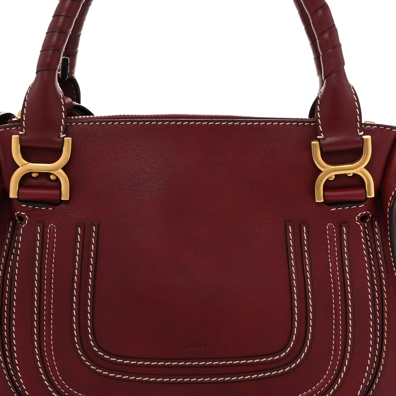 Calfskin Medium Marcie Satchel Stormy Red - Top Club