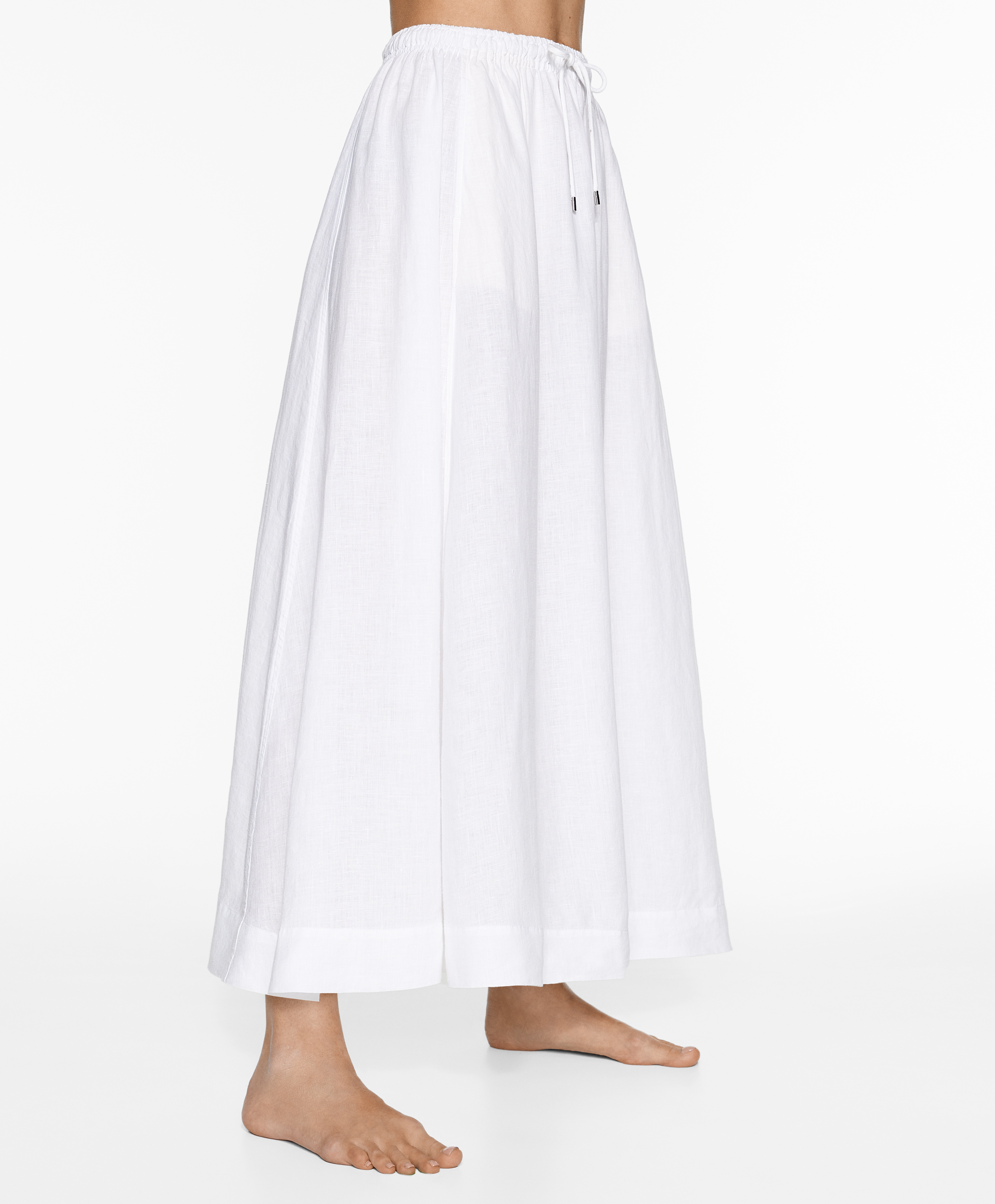 OYSHO Long 100% linen skirt