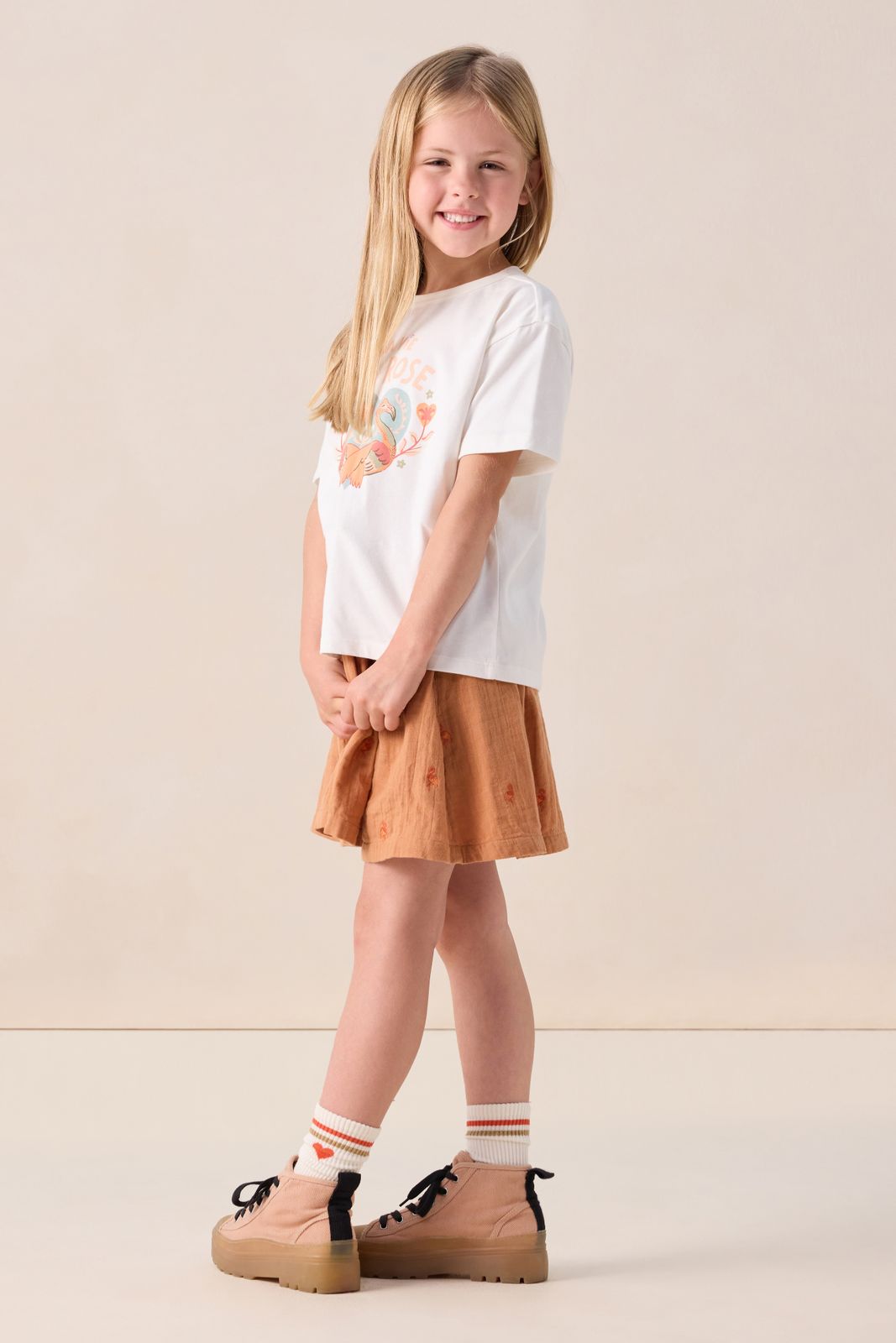 Wit T-shirt met artwork