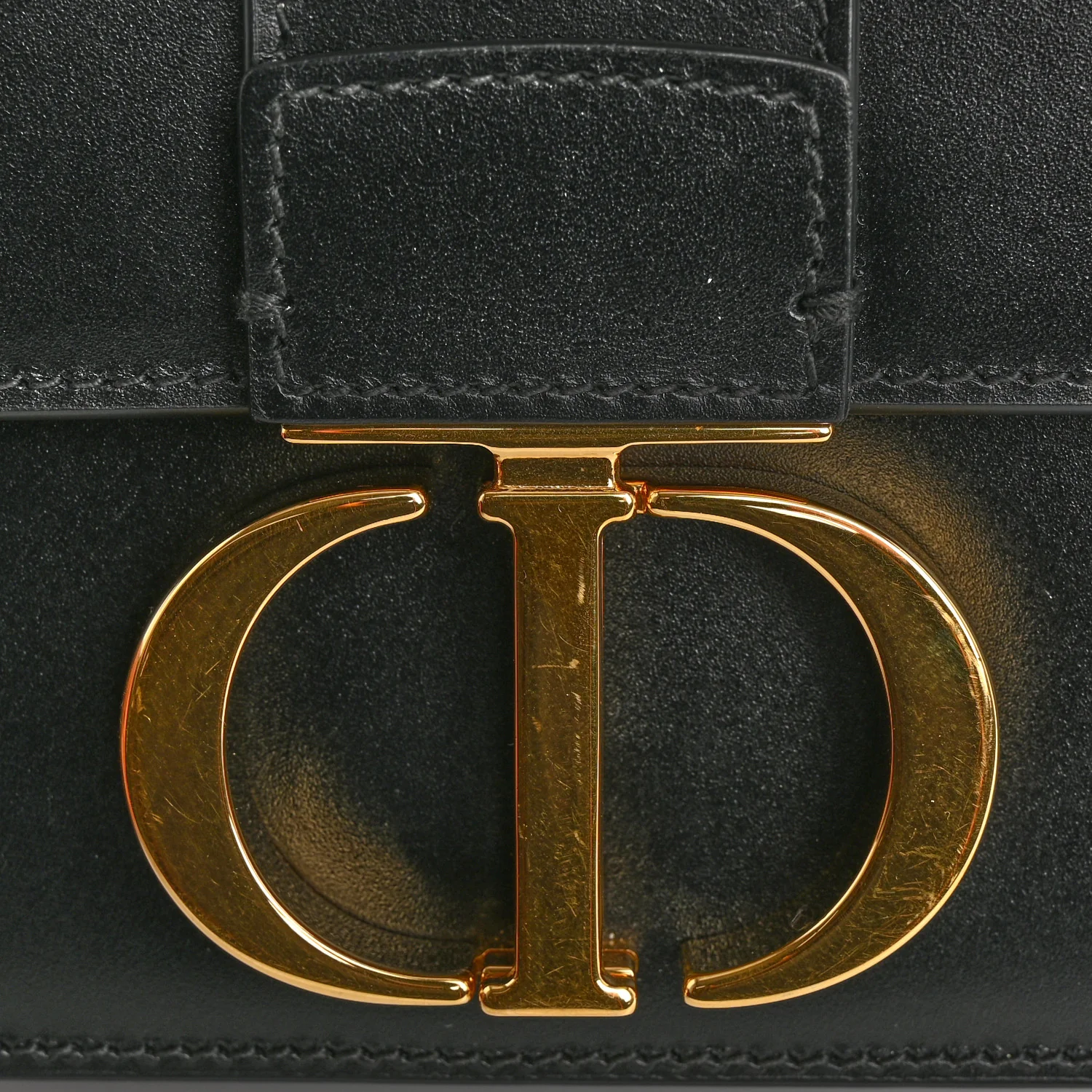 Smooth Calfskin Micro 30 Montaigne Flap Bag Black - Top Club