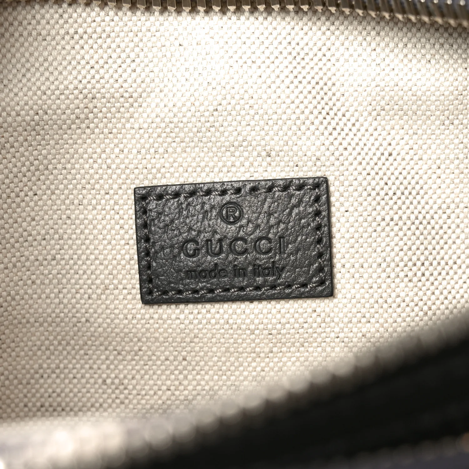 GG Supreme Monogram Textured Dollar Calfskin Ophidia Belt Bag Grey Black Graphite Grey - Top Club