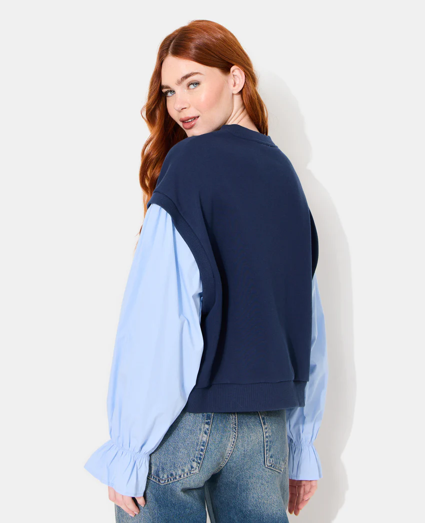 Pimkie Sweat avec manches chemise effet 2 en 1