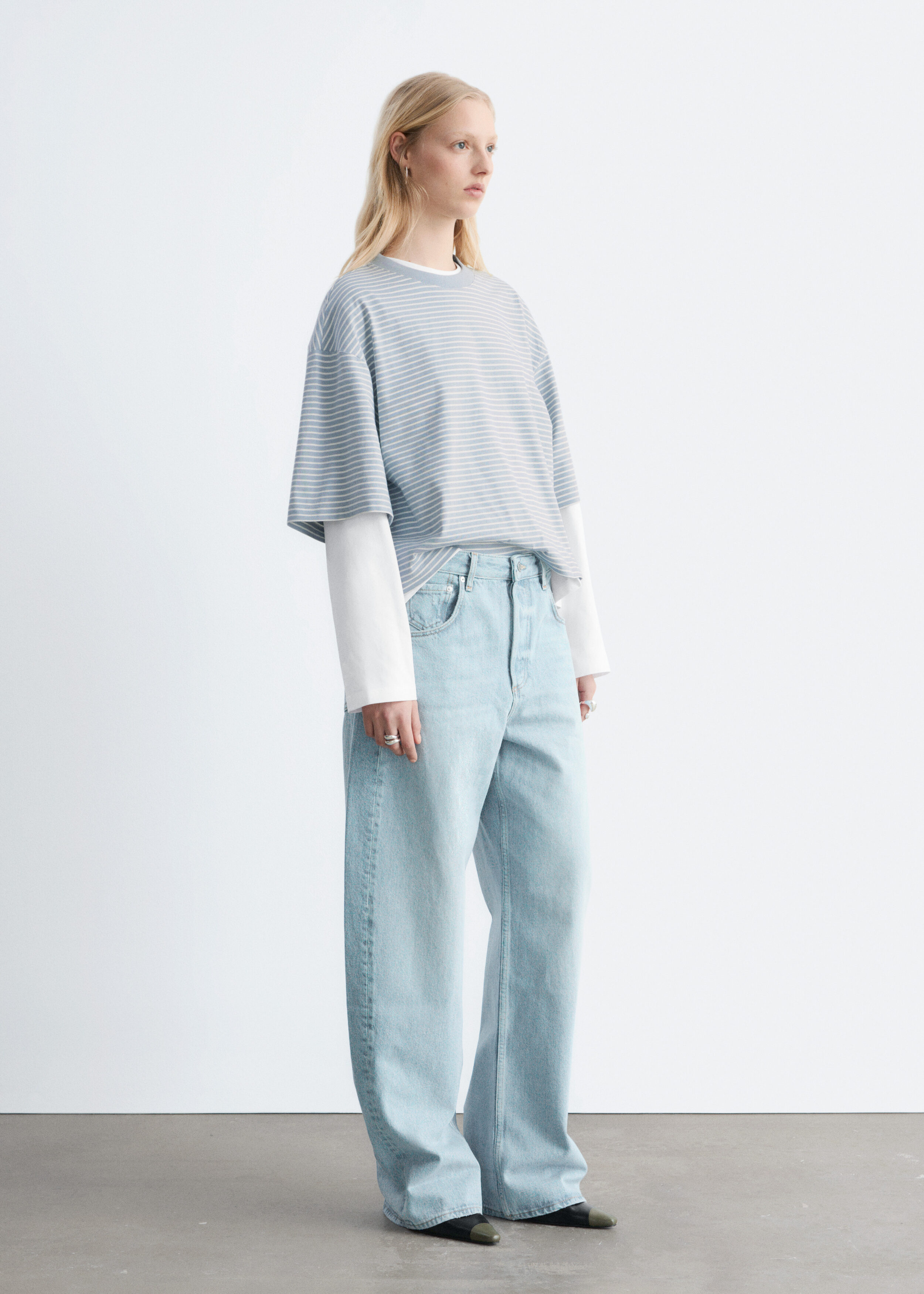 & Other Stories OVERSIZED STRIPED COTTON T-SHIRT