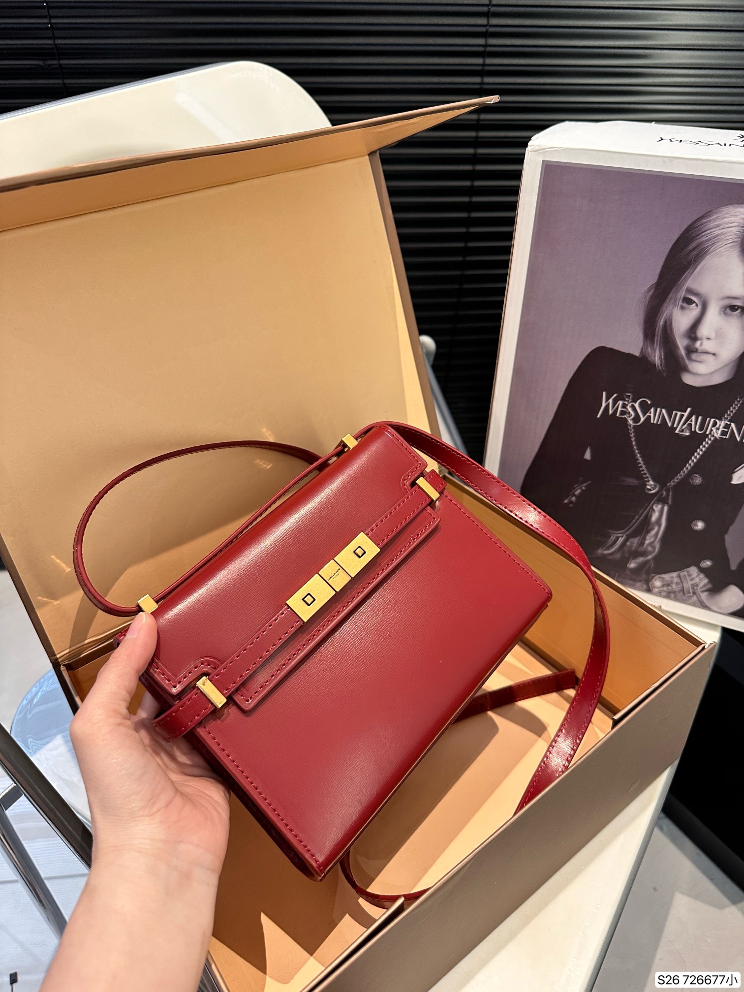 Y new arrival Manhattan bag smooth leather small size: 19 *14 cm - Top Club