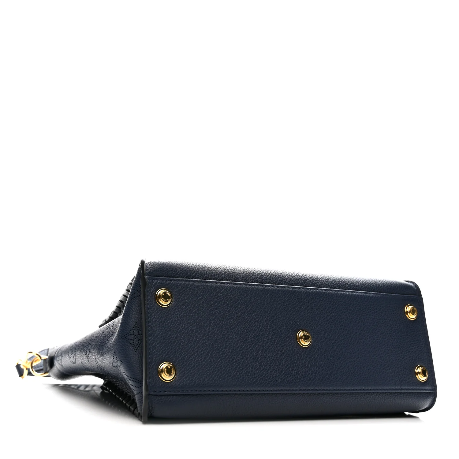 Calfskin Mahina Braided On My Side MM Navy Blue - Top Club