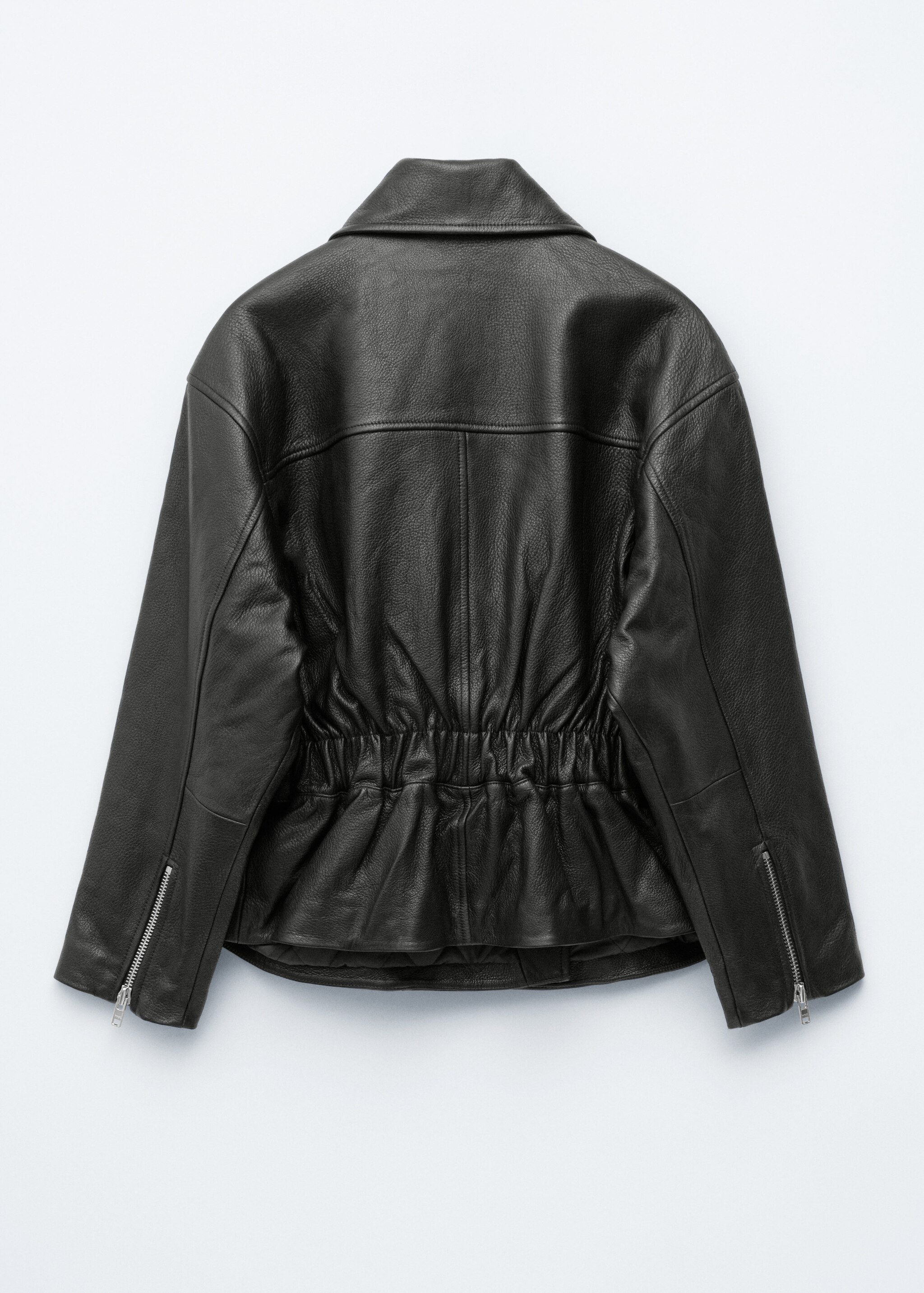 & Other Stories BELTED LEATHER BIKER JACKET