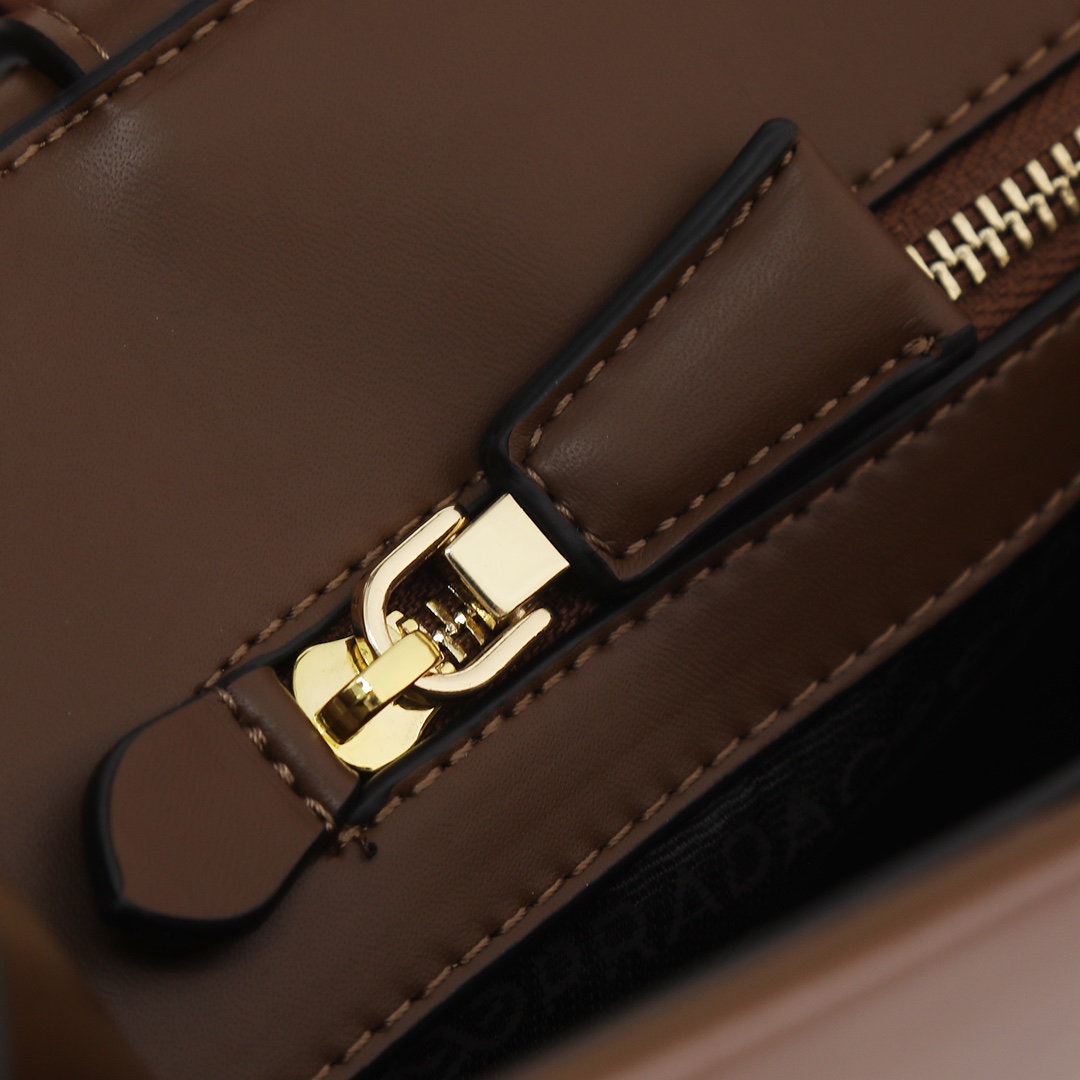 PP big size leather Symbole bag with topstitching - Top Club