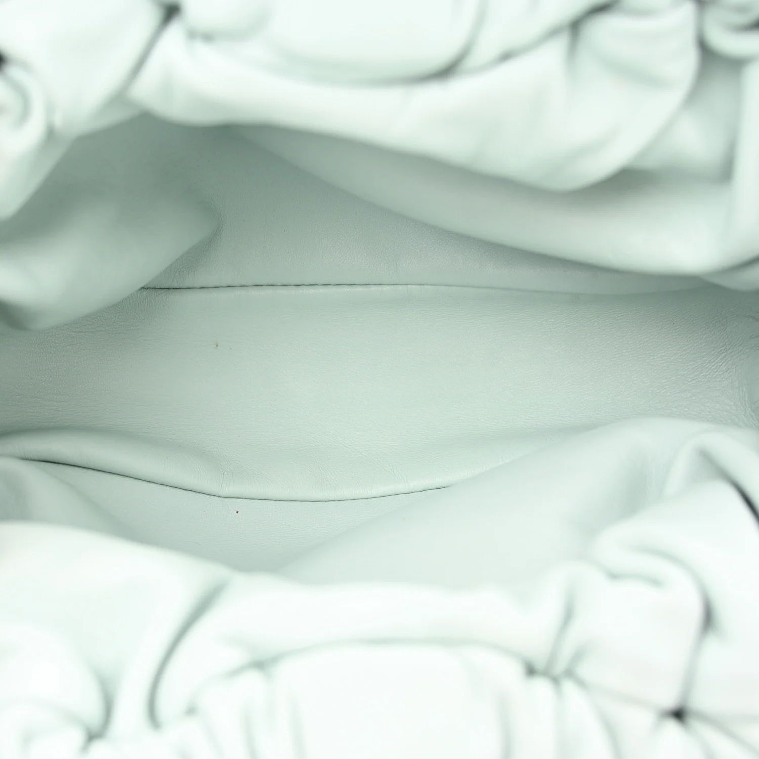 Lambskin Mini Cloud Clutch Seafoam - Top Club