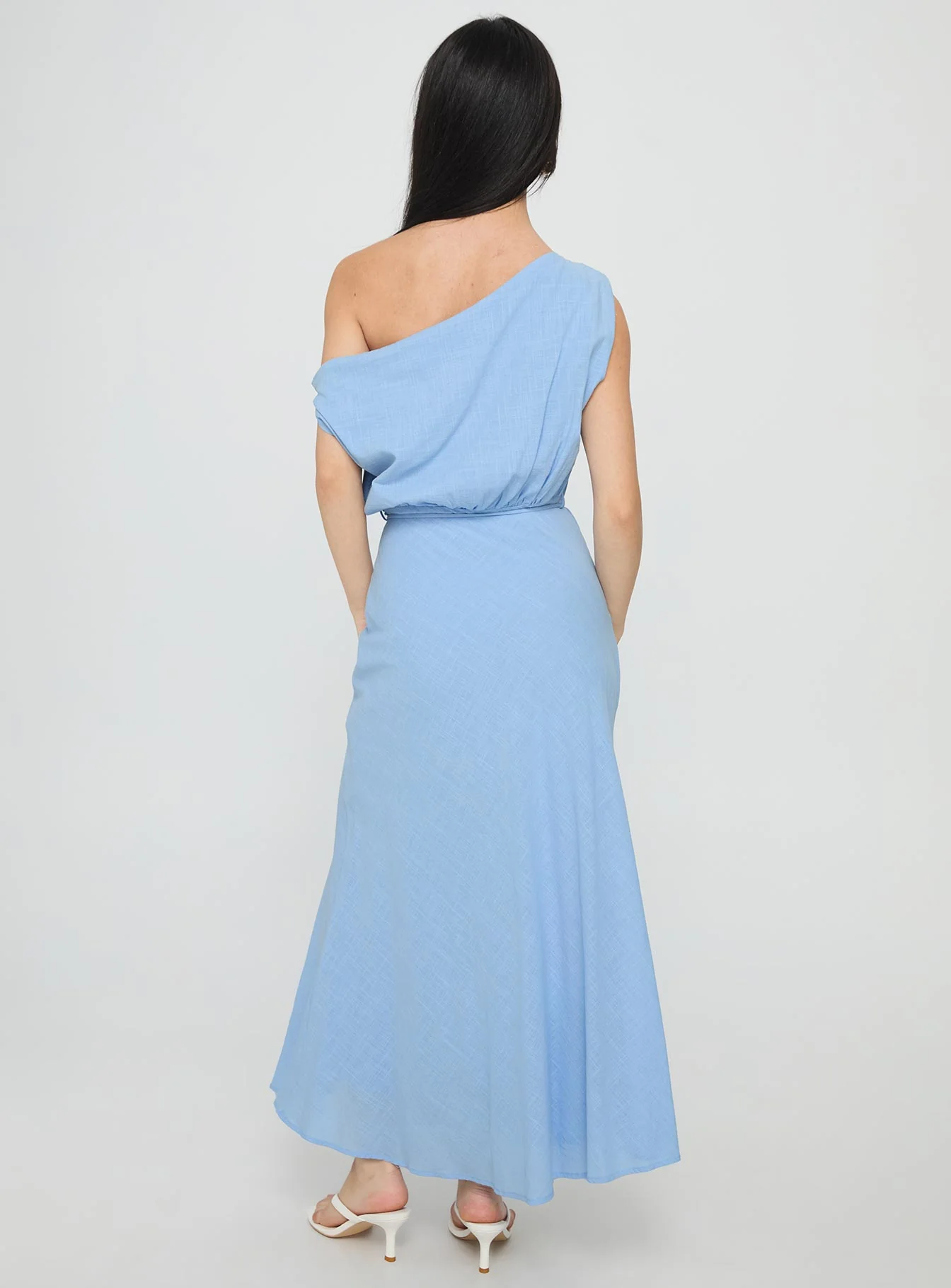 Frangelica Off The Shoulder Maxi Dress Light Blue
