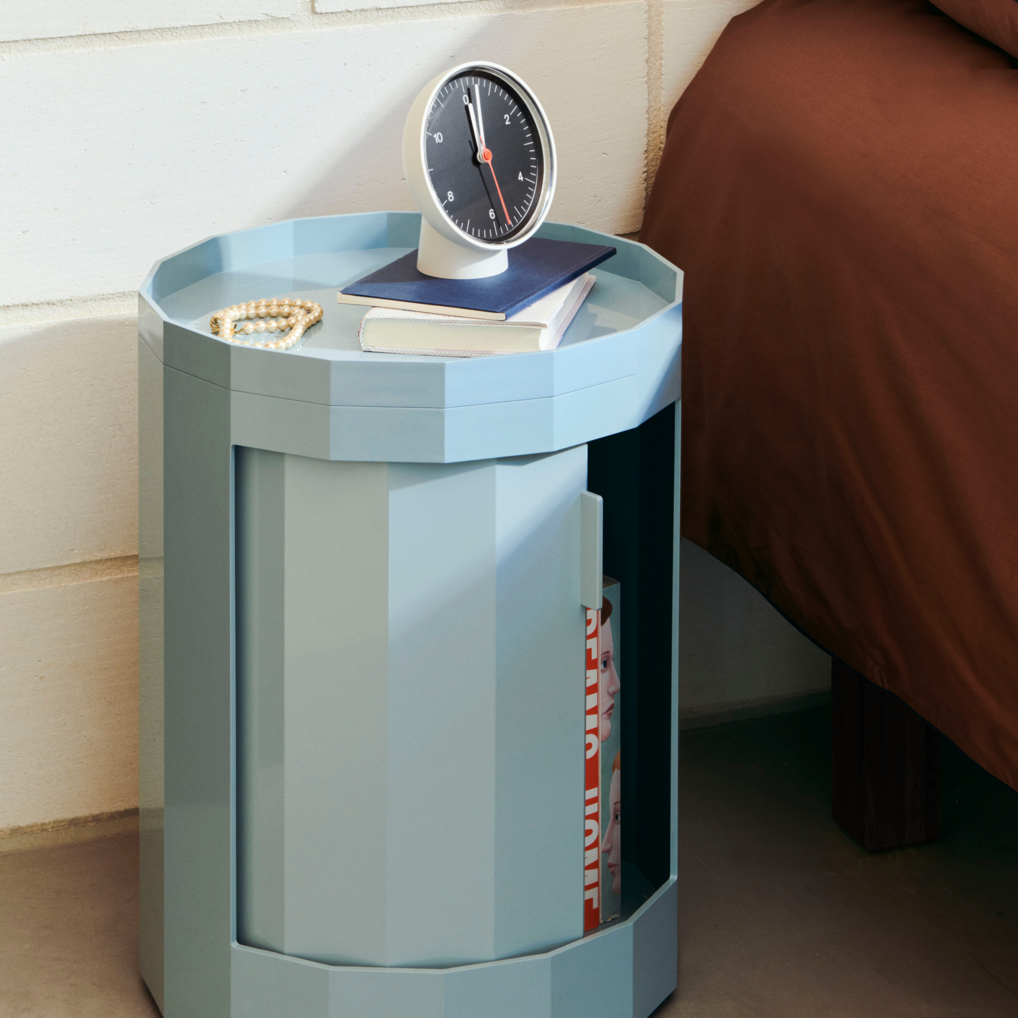 Nachtkastje Facet Low misty blue