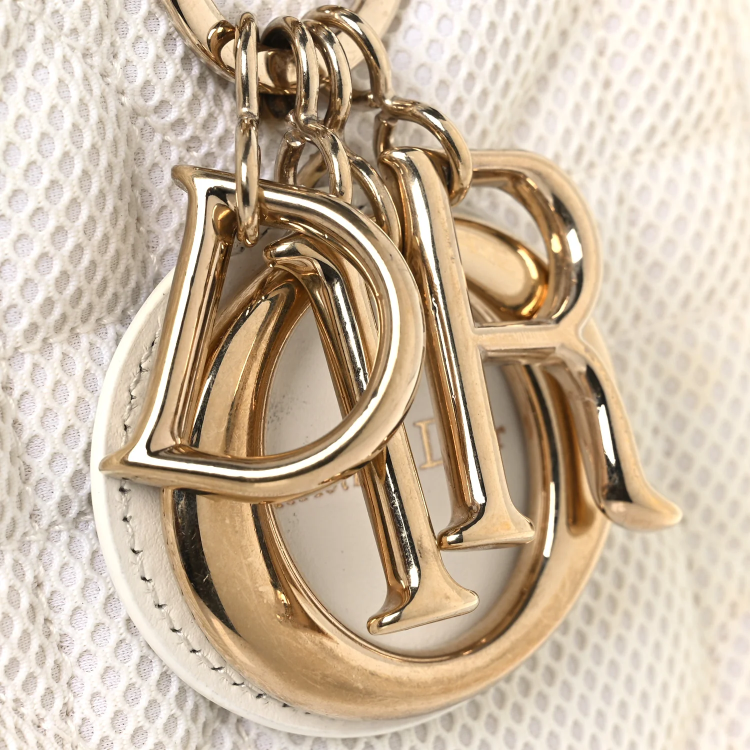 Macrocannage Technical Fabric Medium Lady Dior White - Top Club