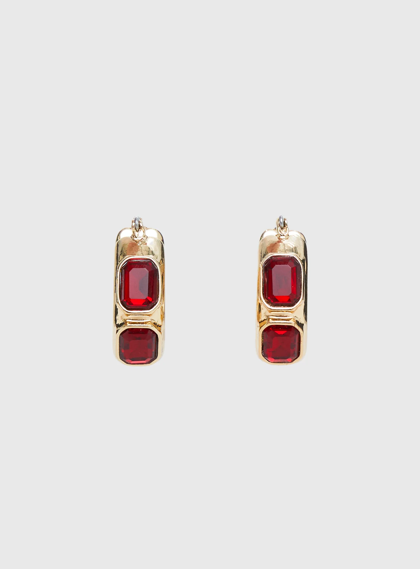 Gabrianna Hoop Earrings Gold / Red