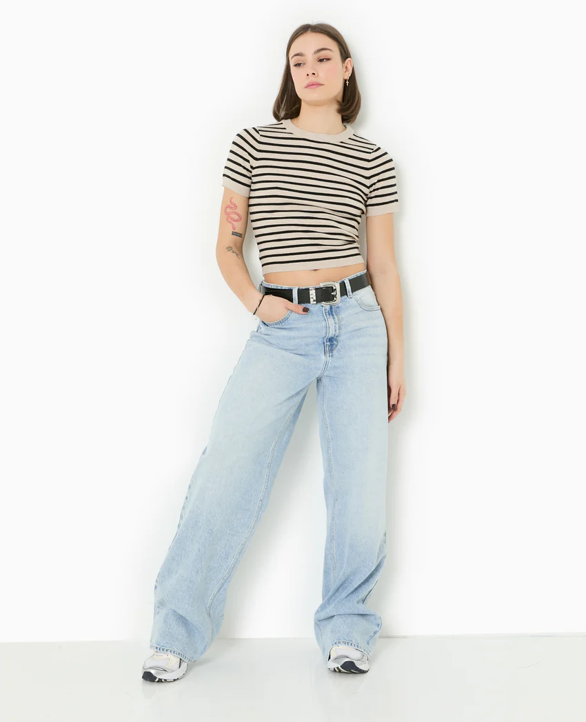 Pimkie Pull manches courtes en maille fine