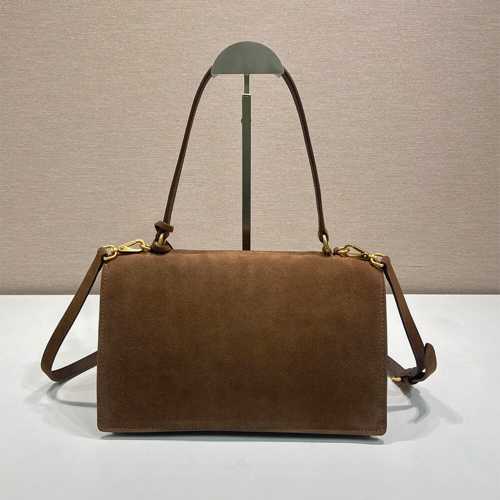 Prada Soft Sound medium suede shoulder bag(high-end grade) - Top Club