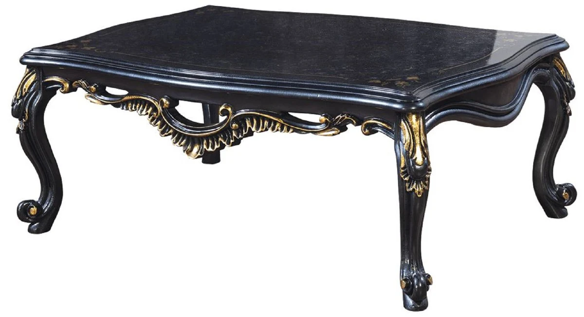 Luxury Baroque Coffee Table Blue / Gold - Handmade Baroque Style Living Room Table - Baroque Style Living Room Furniture - Baroque Furniture - Luxury Furniture in Baroque Style - Noble & Magnificent