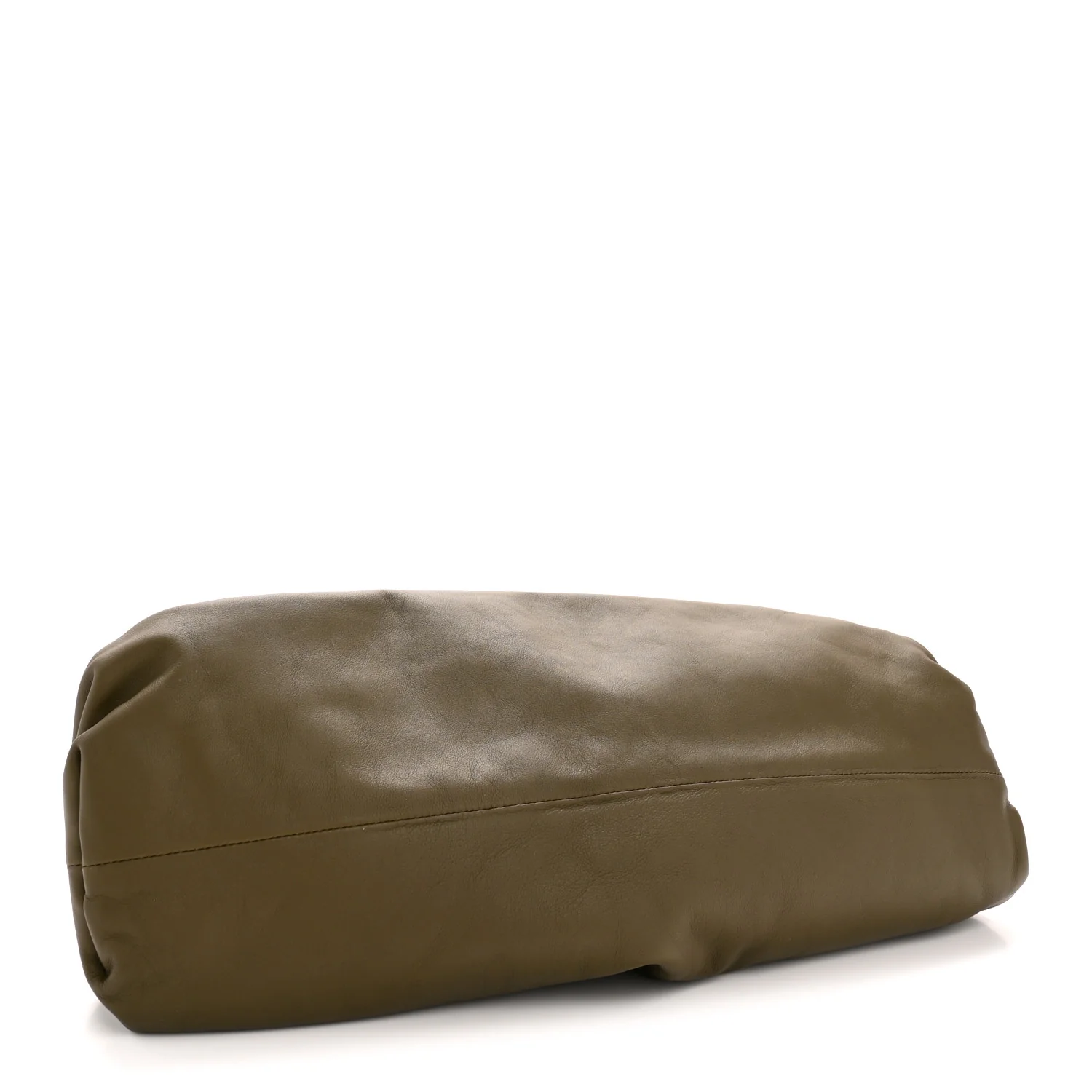 Smooth Butter Calf The Pouch Oversized Clutch Kaki Fondent - Top Club