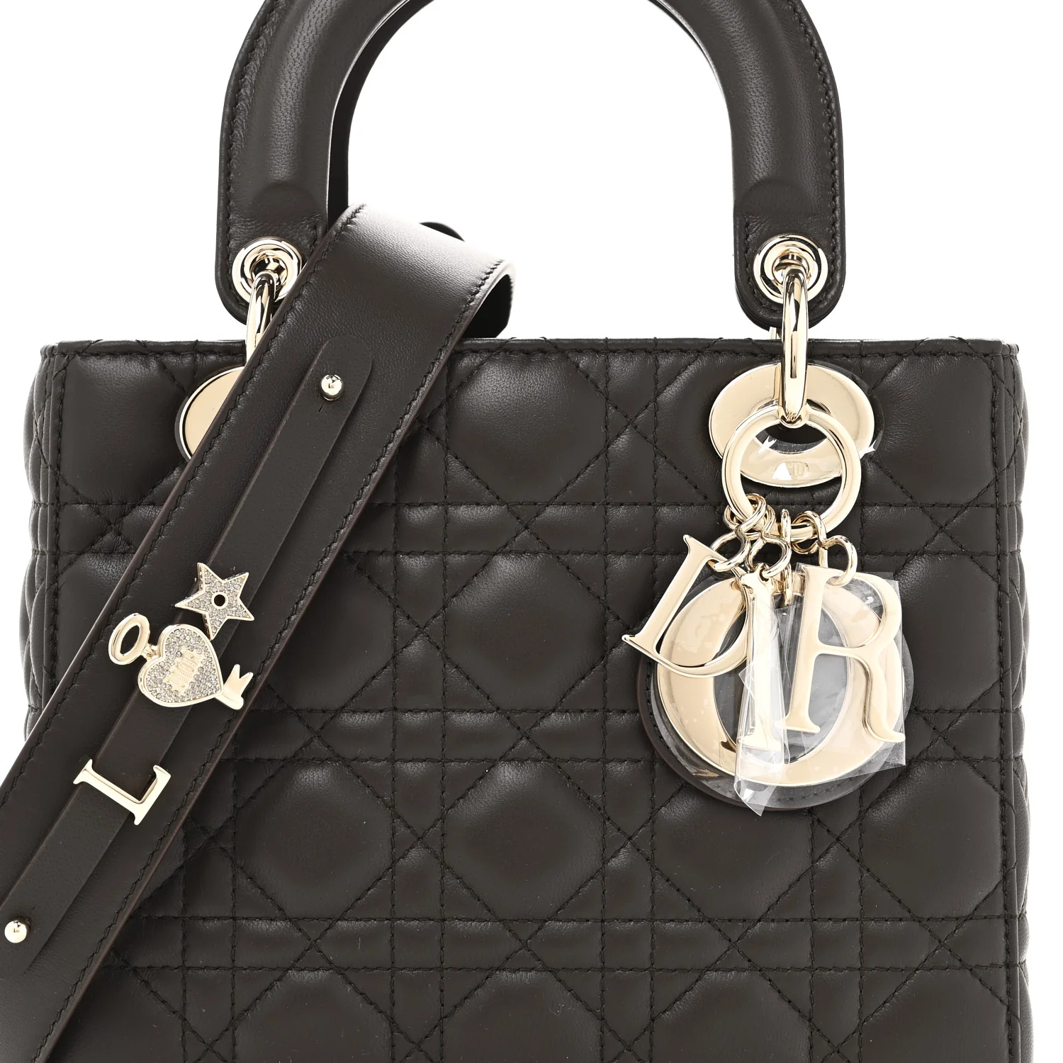 Lambskin Cannage Small My ABCDior Lady Dior Dark Brown - Top Club