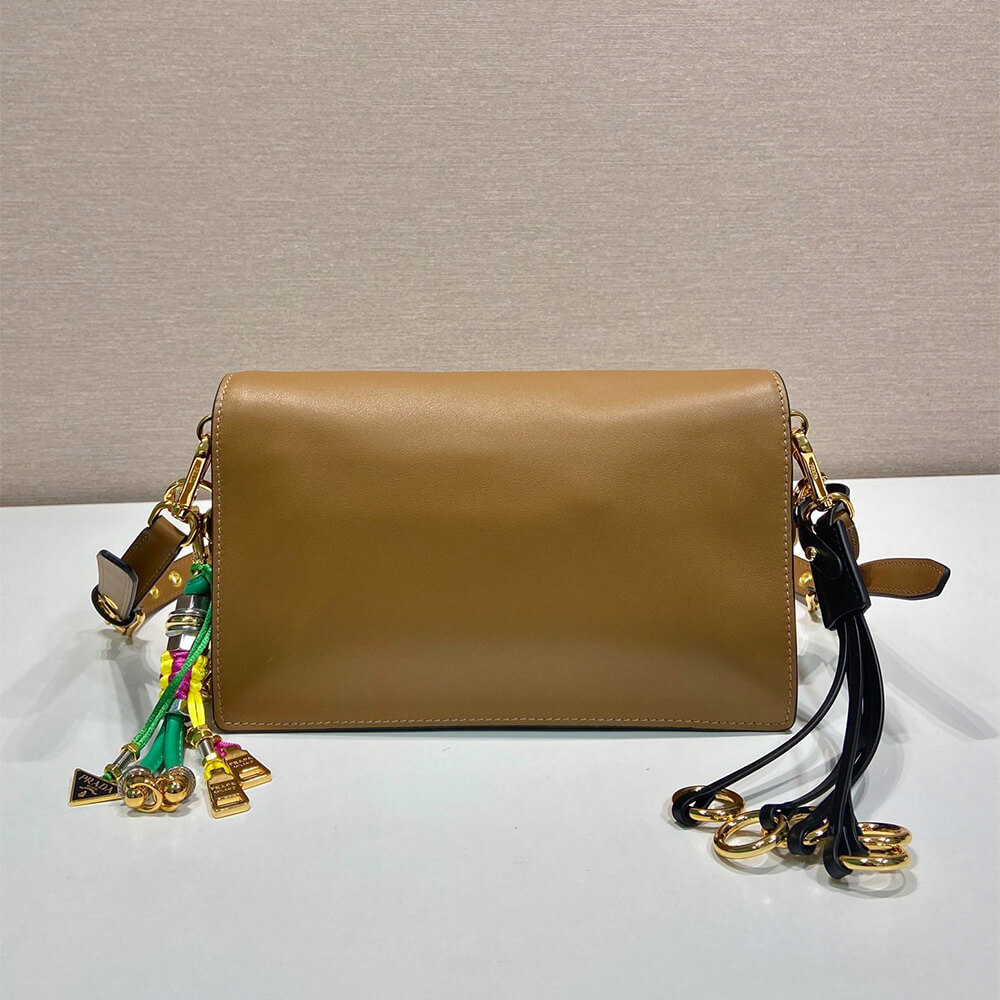 Prada Soft Sound small leather shoulder bag with charms(high-end grade) - Top Club